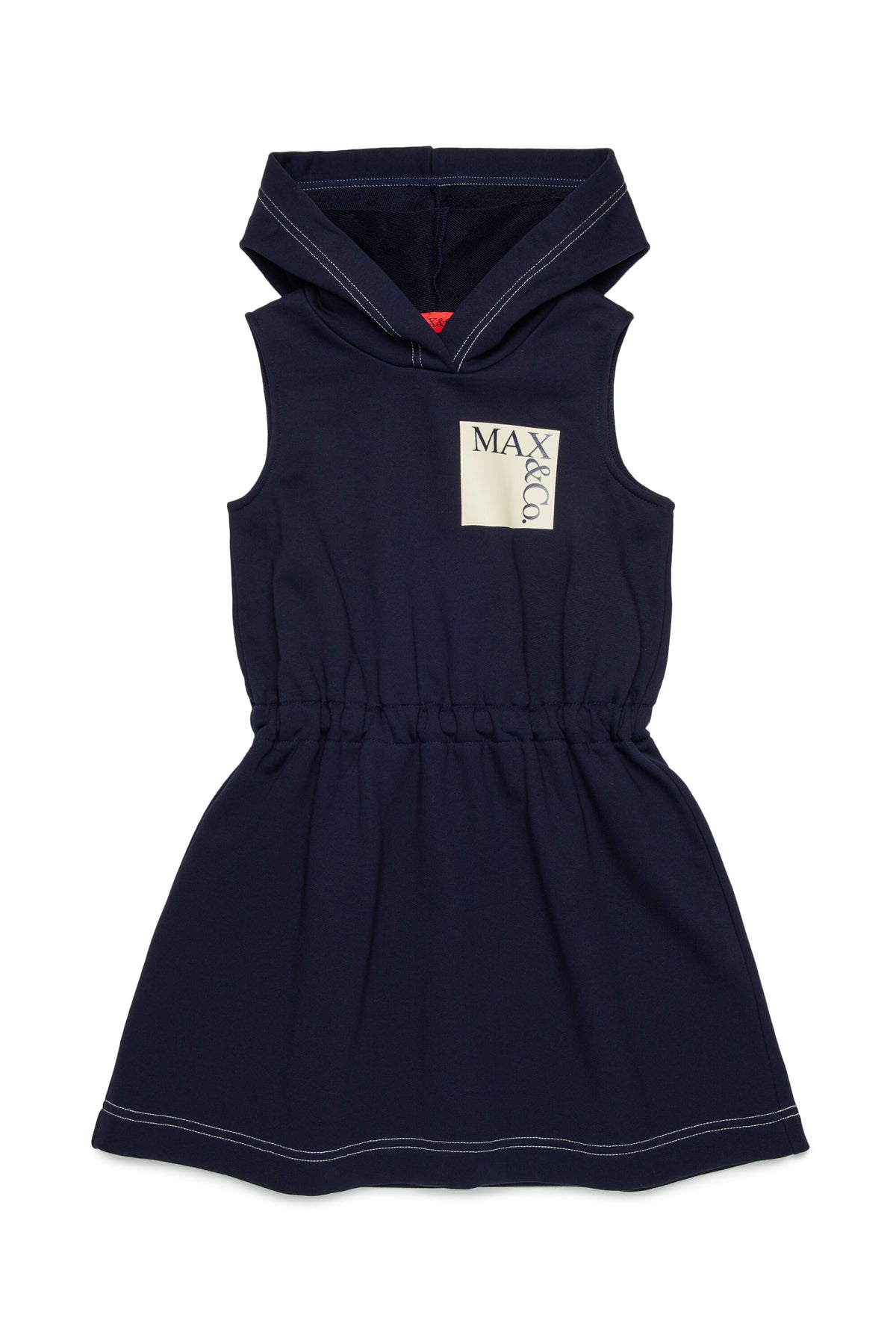 Vestido corto sin mangas con logo