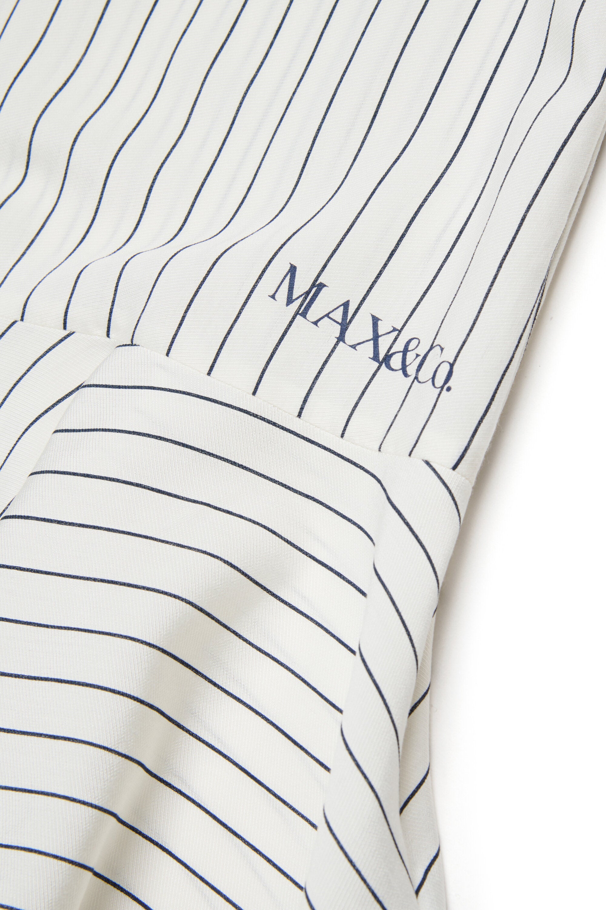 Striped dress with logo