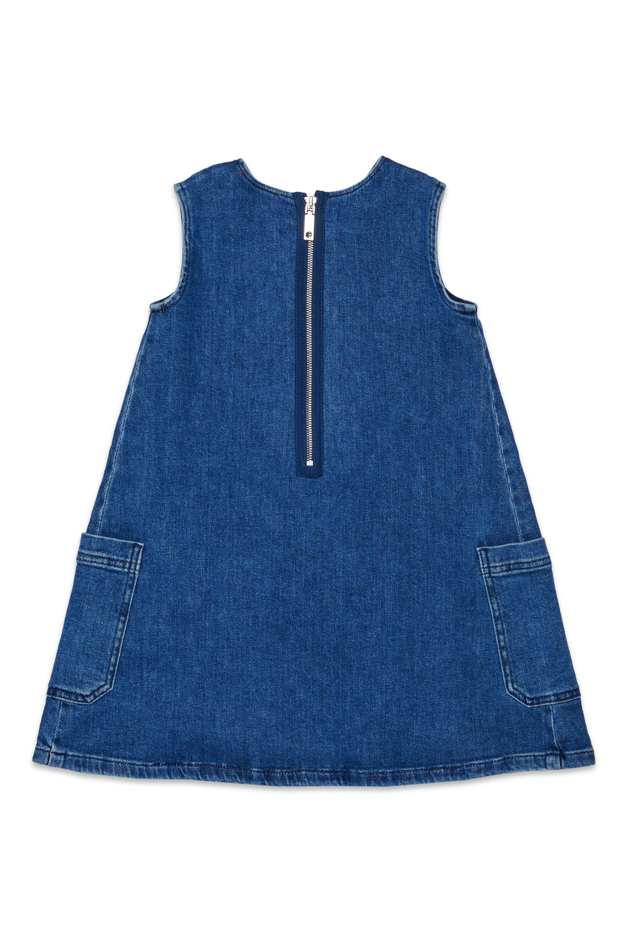 Denim dress with logo