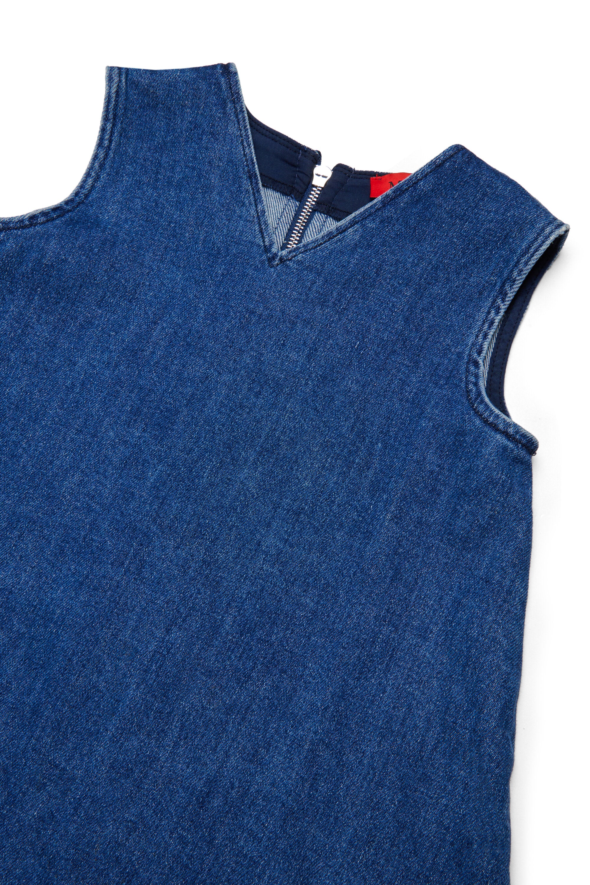 Denim dress with logo