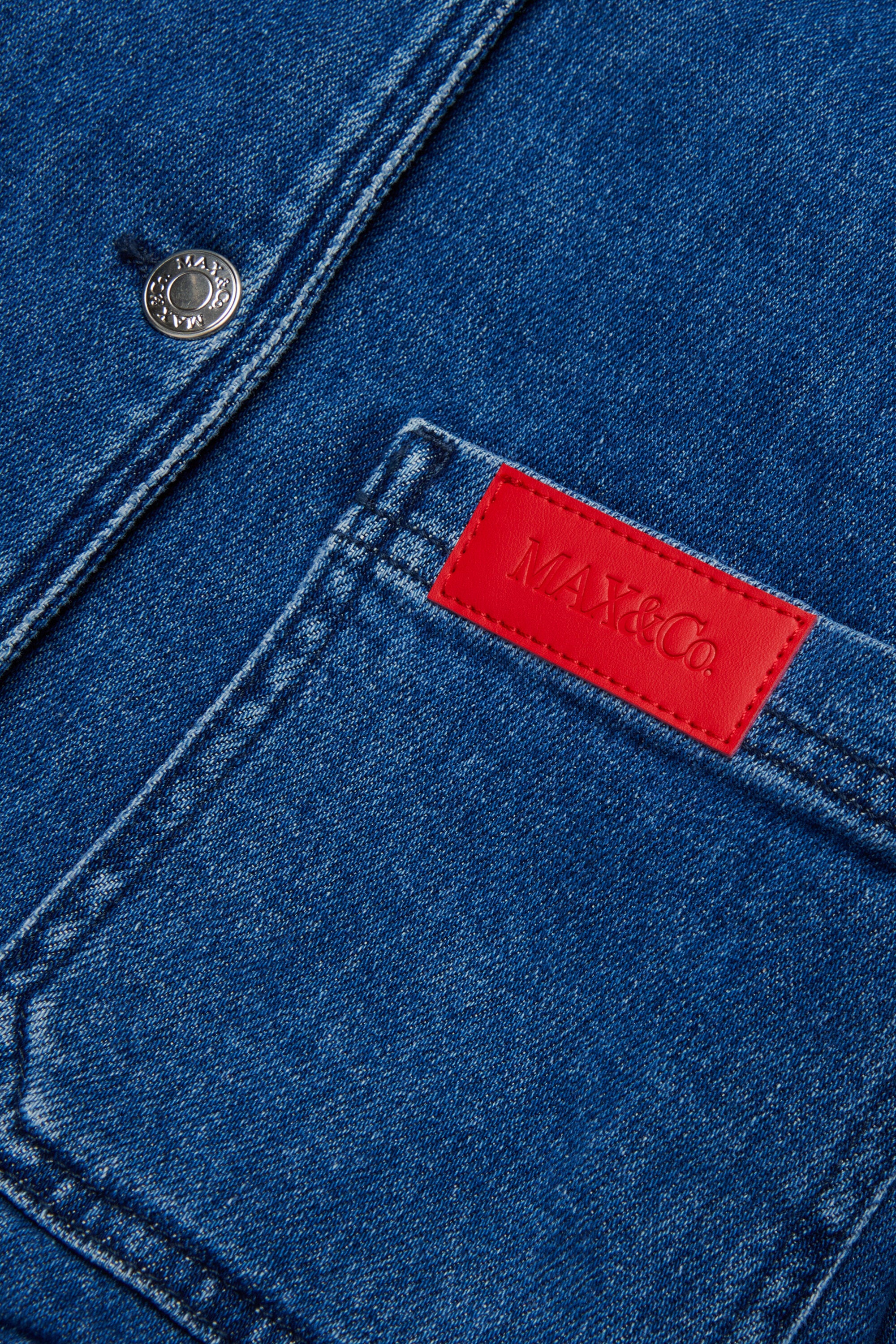 Denim blazer jacket with logo