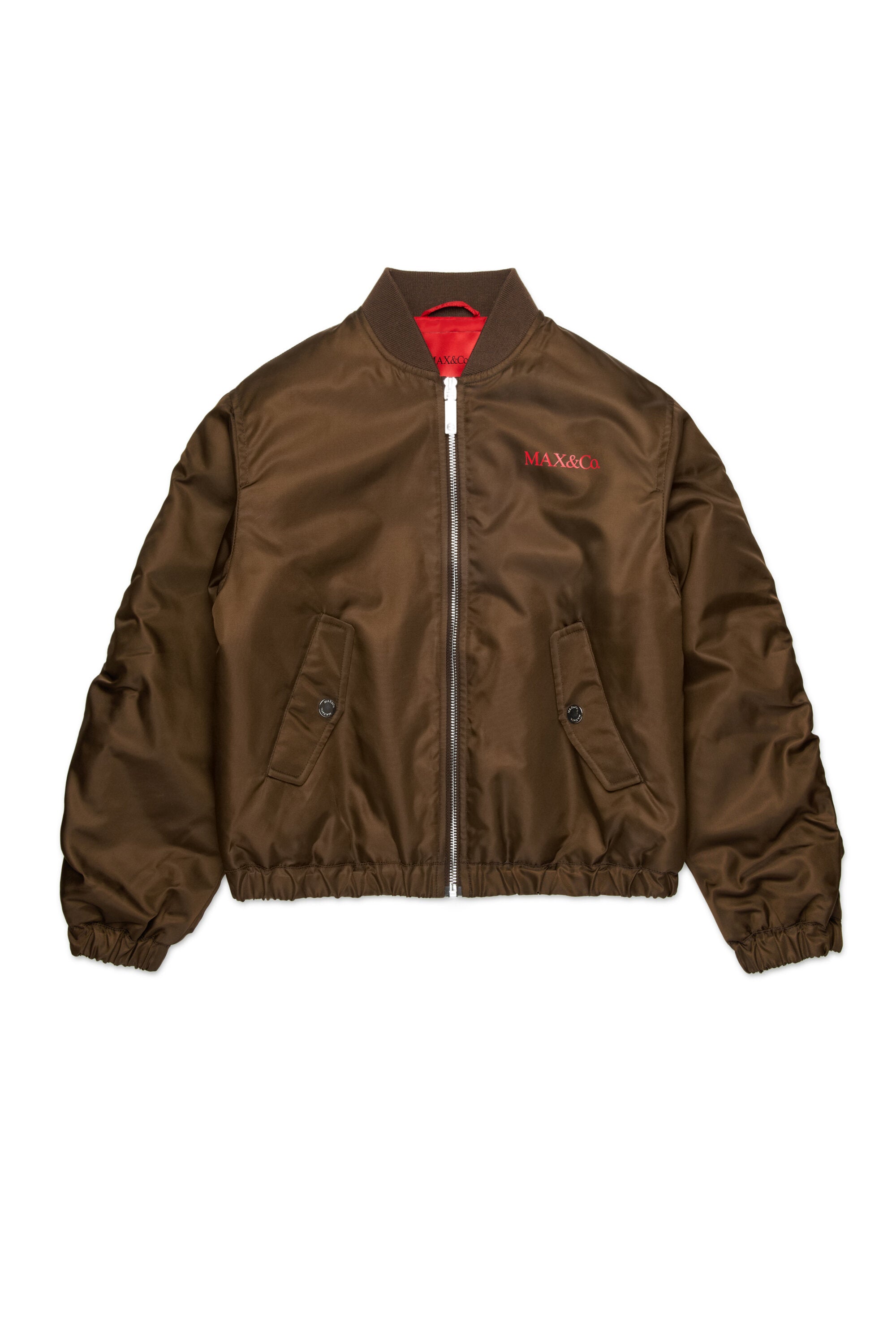 Cazadora bomber con logo estampado