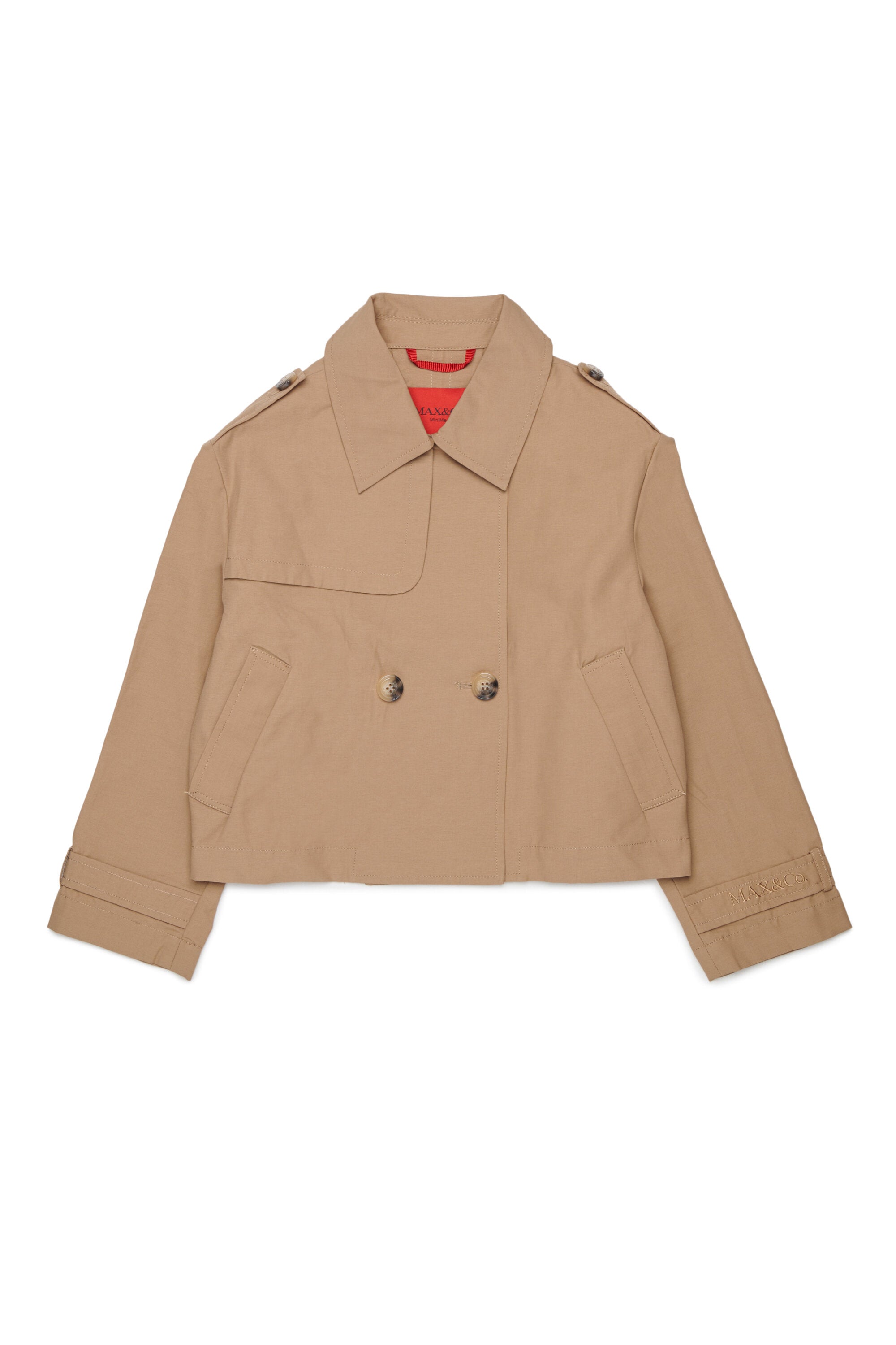 Double-breasted jacket with logo