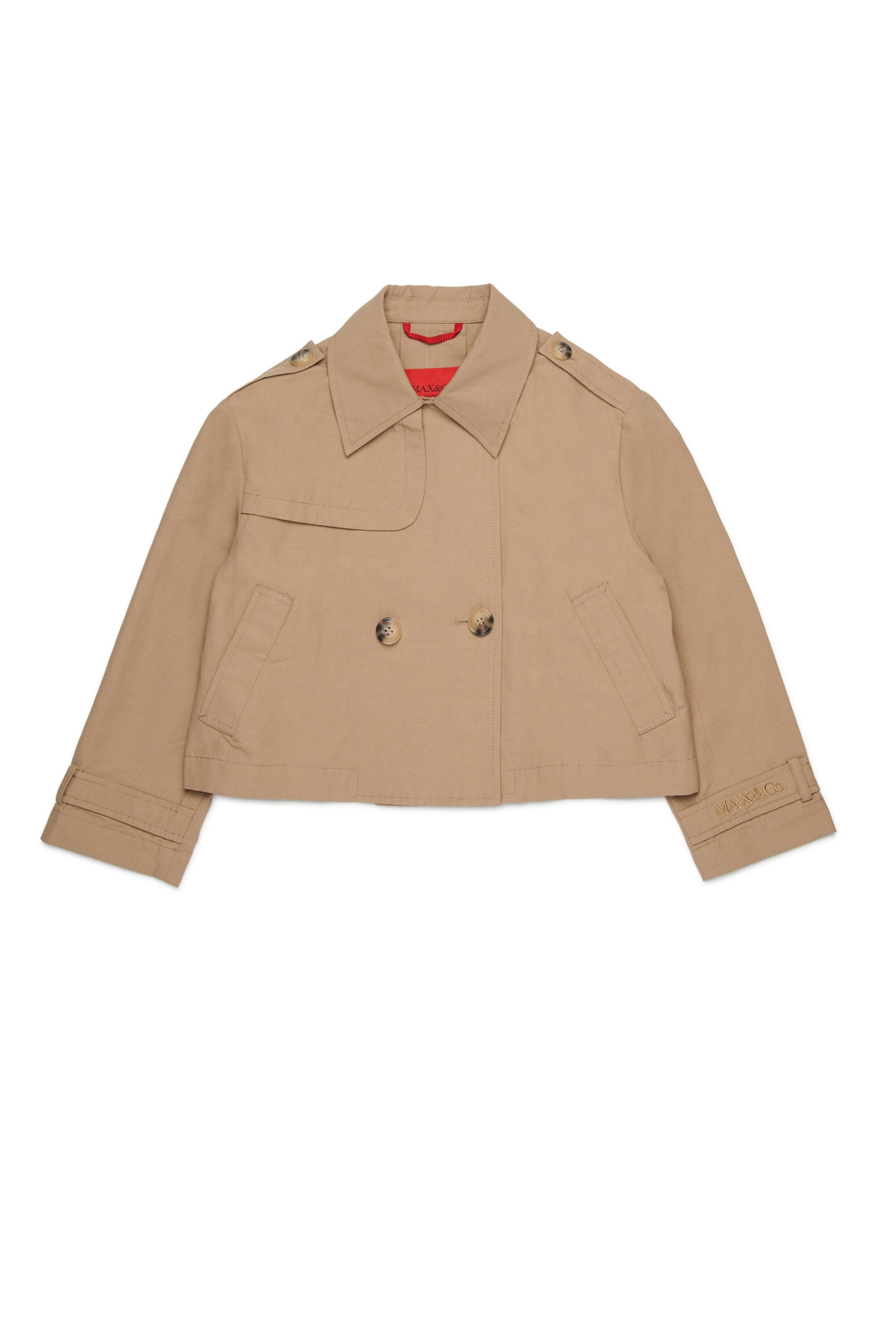 Double-breasted jacket with logo