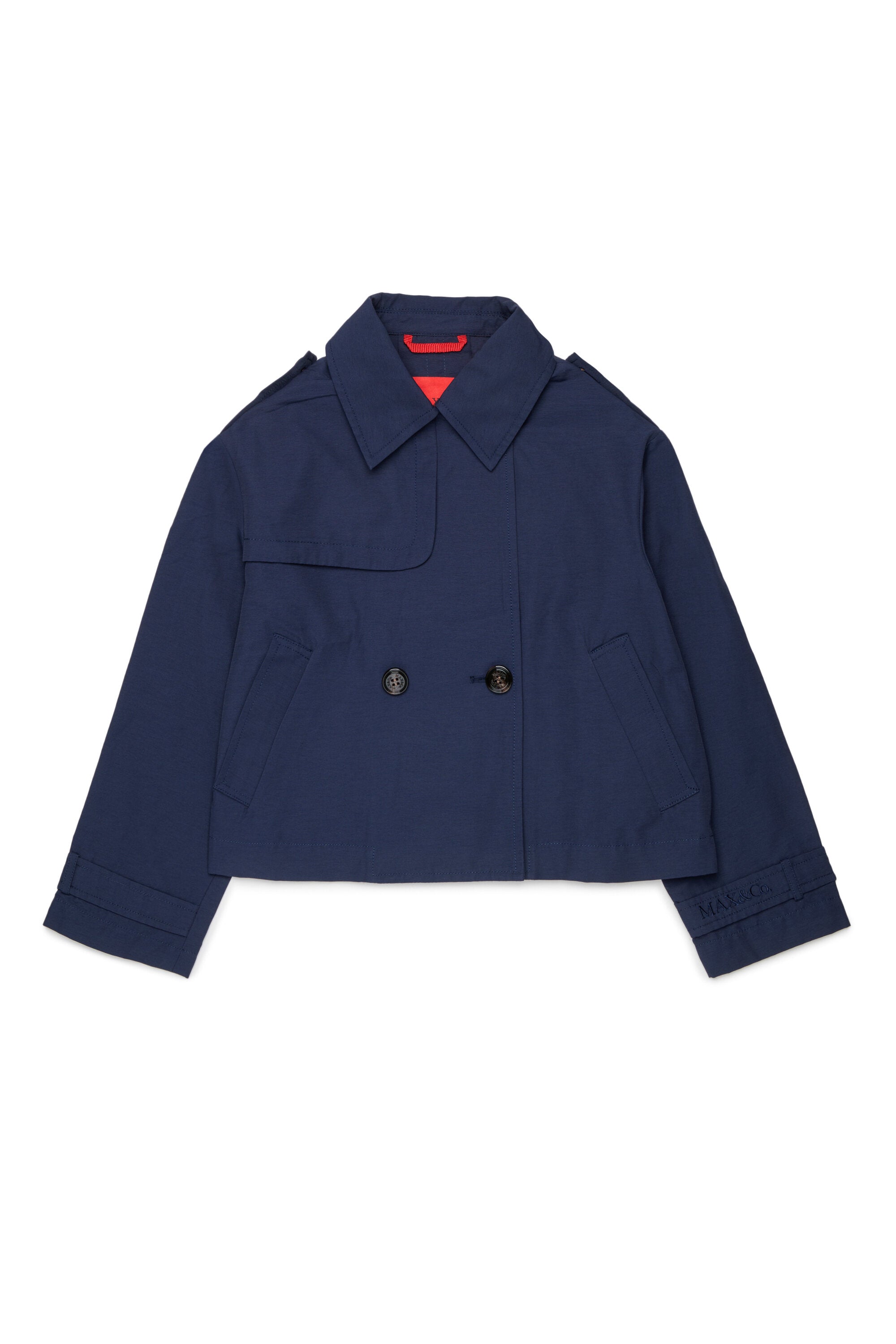 Double-breasted jacket with logo