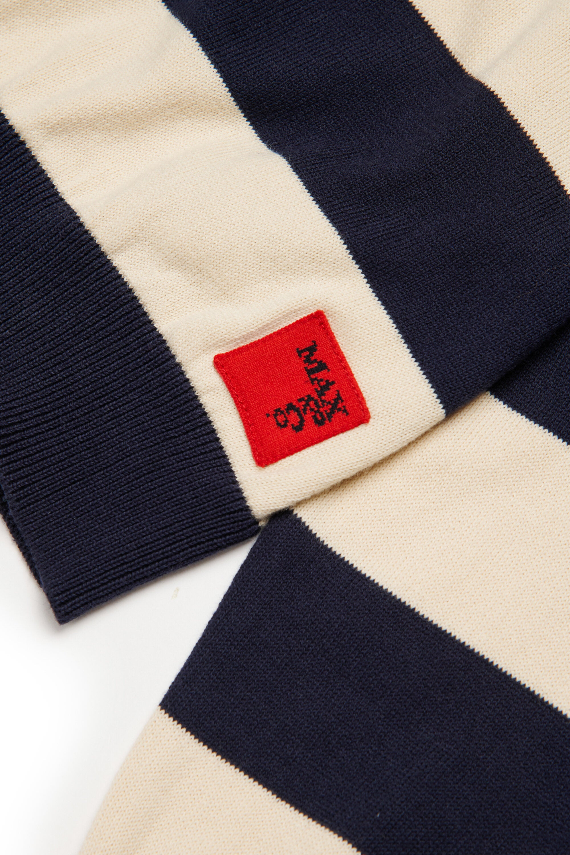 Cárdigan a rayas con logo