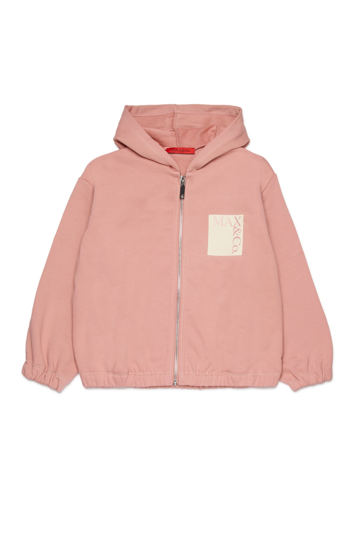 Sudadera con cremallera completa y logo