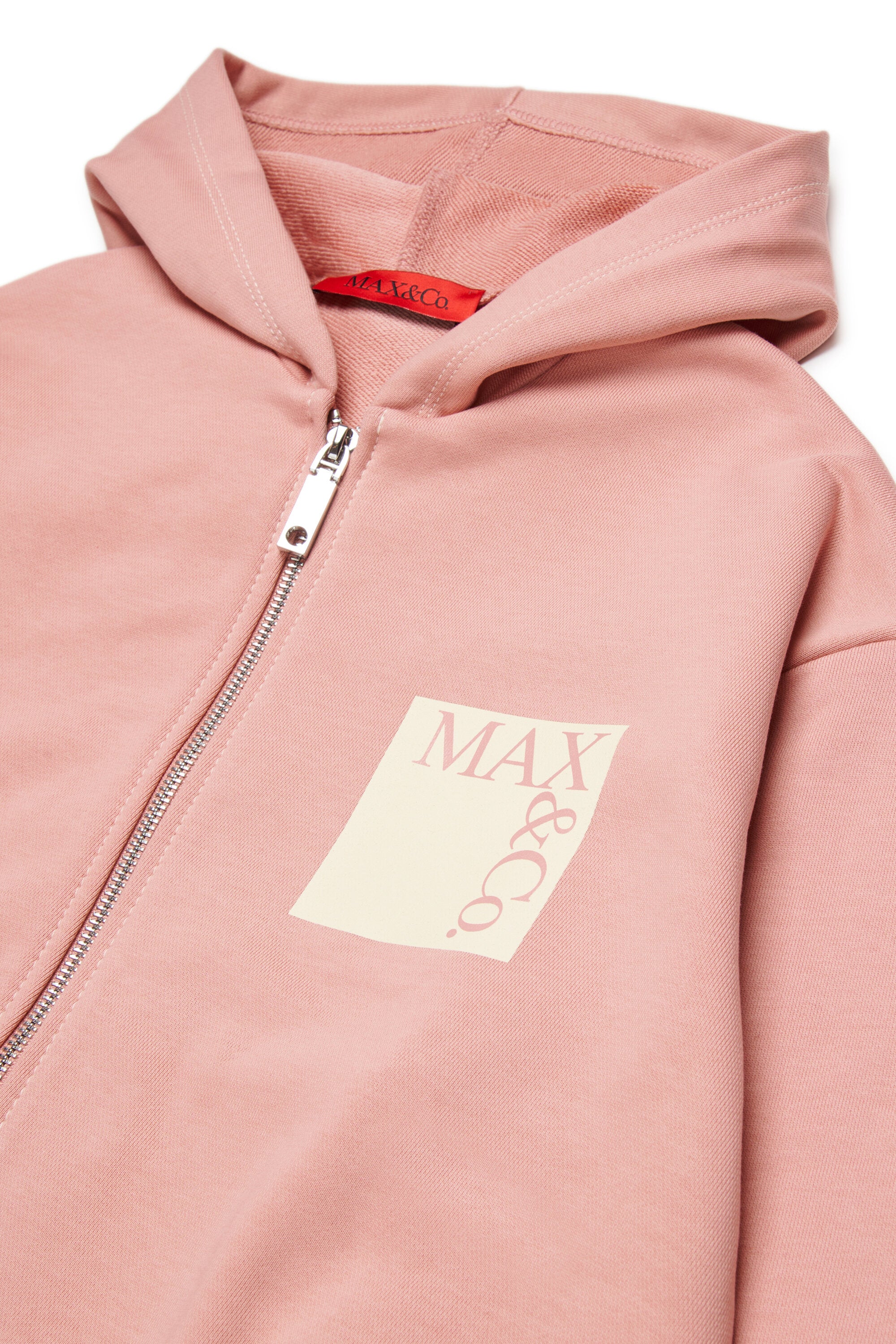 Sudadera con cremallera completa y logo