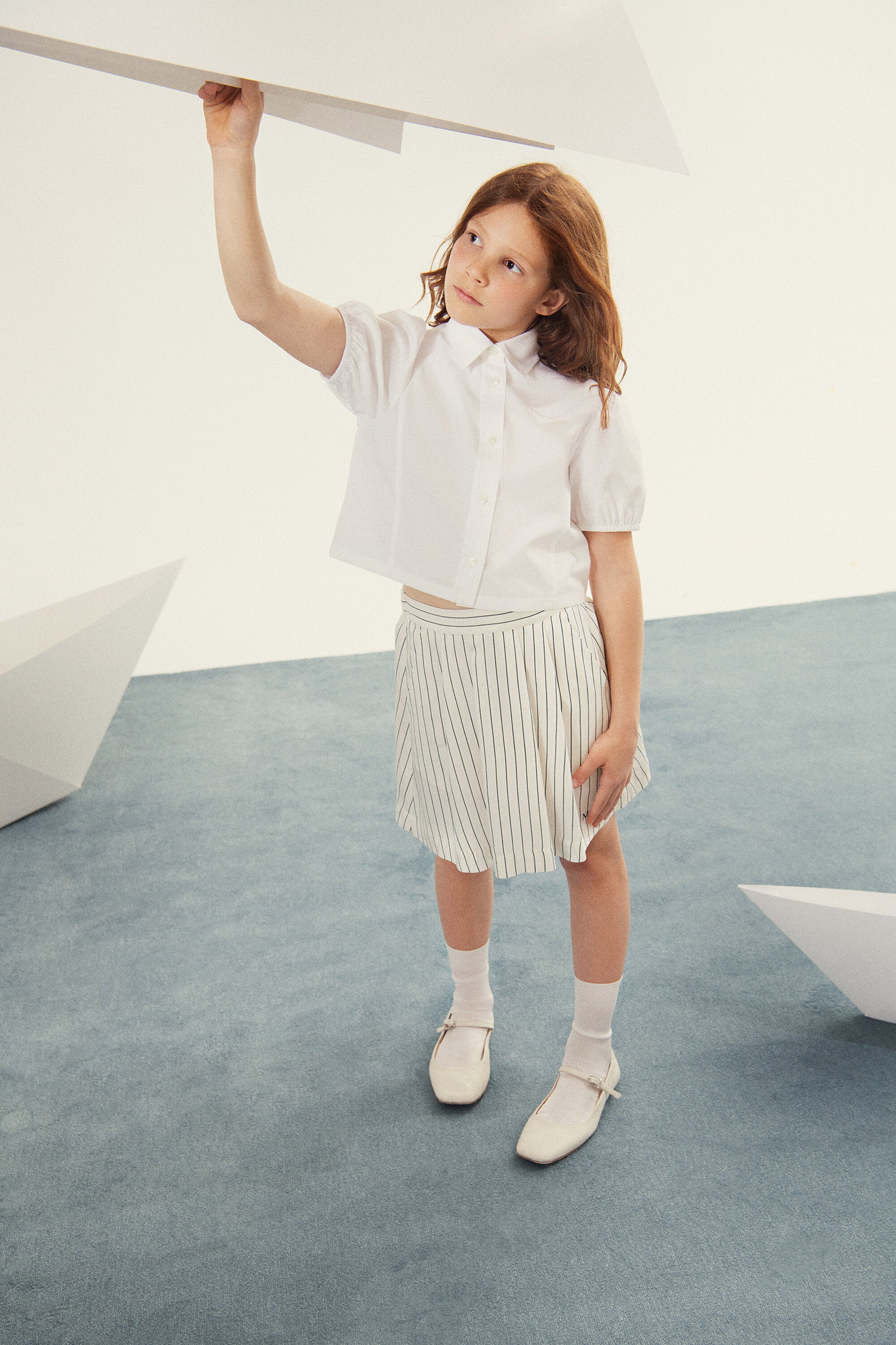 Striped skirt with logo