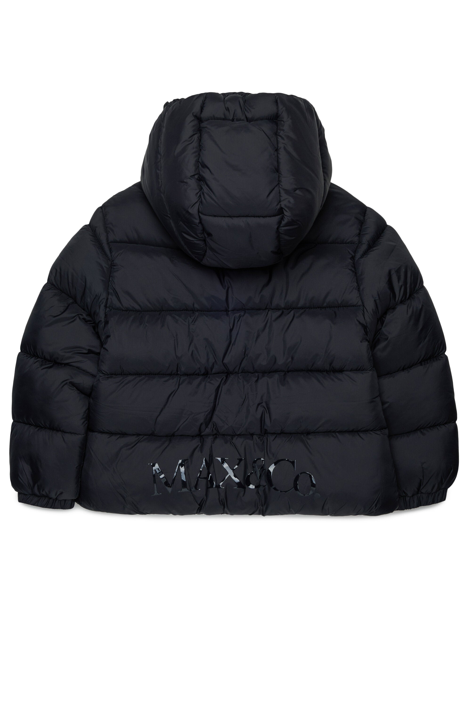 Padded jacket with printed logo