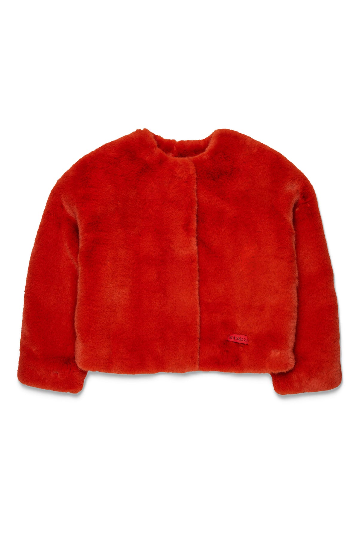 Chaqueta de piel sintética con logo