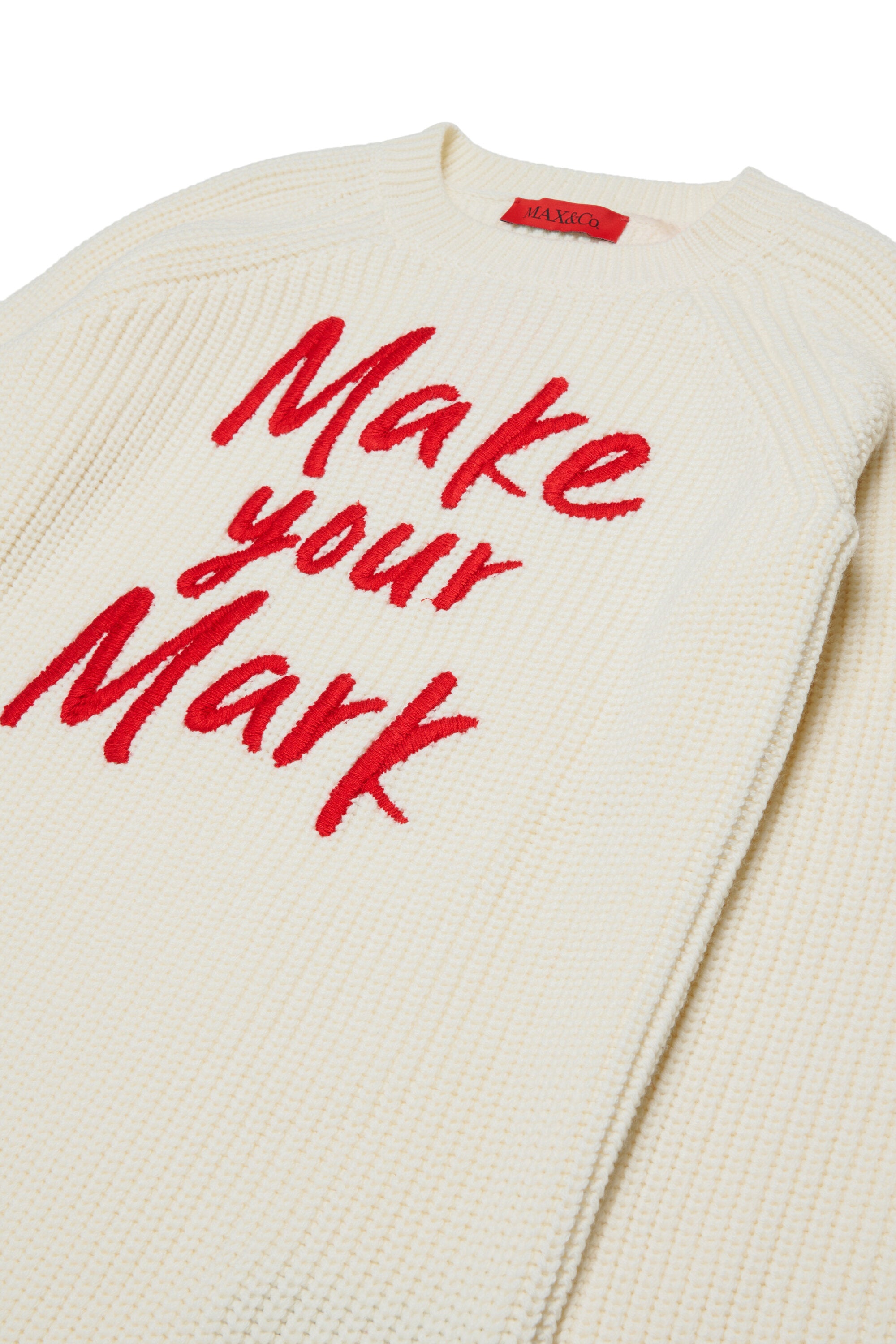 Knit dress with front lettering