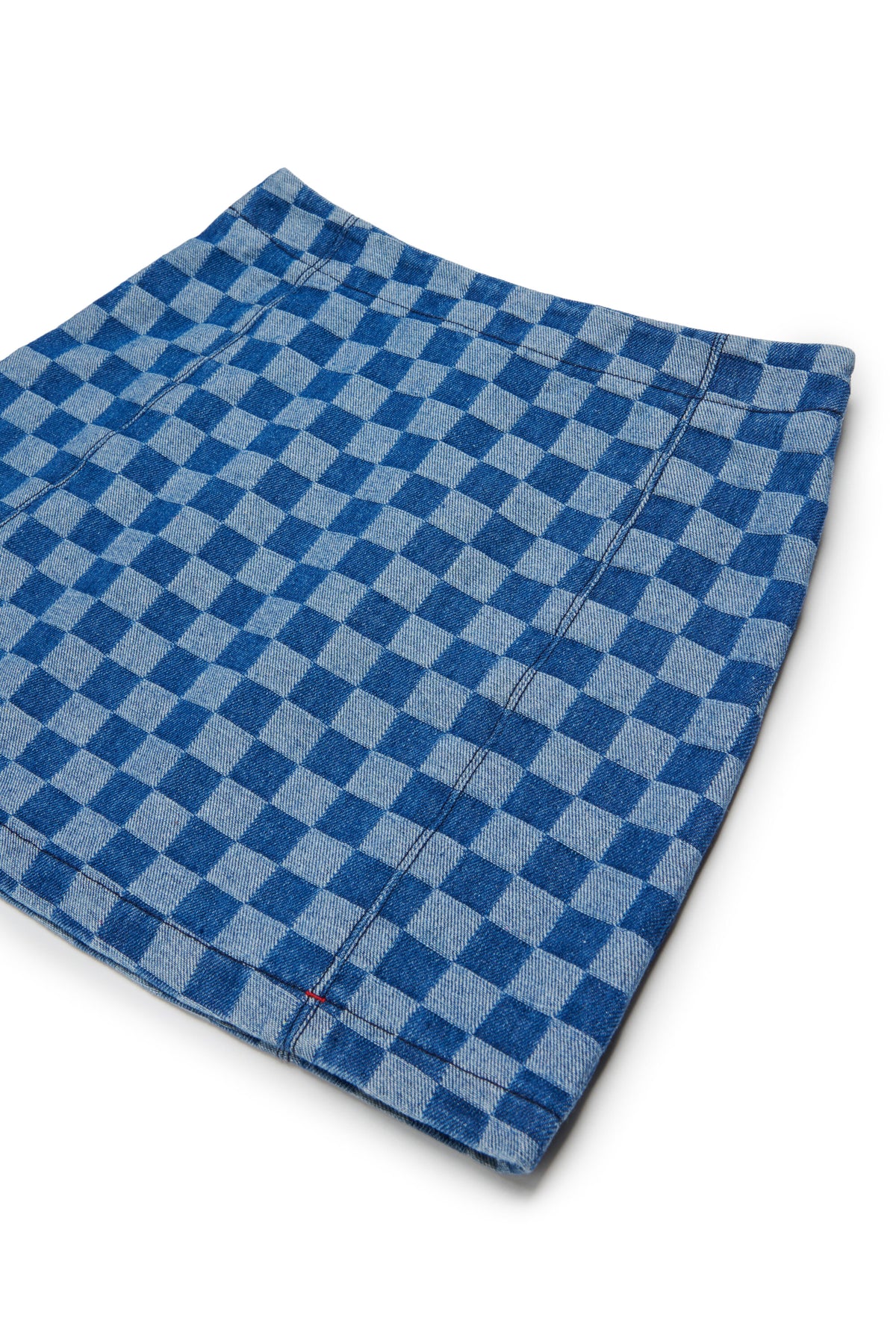 Plaid skirt with logo