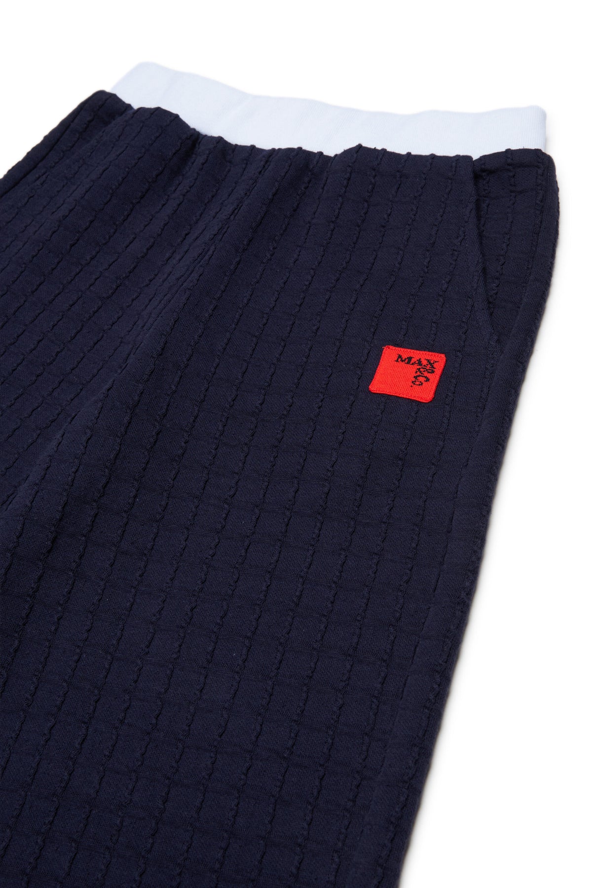 Jacquard pants with applied logo