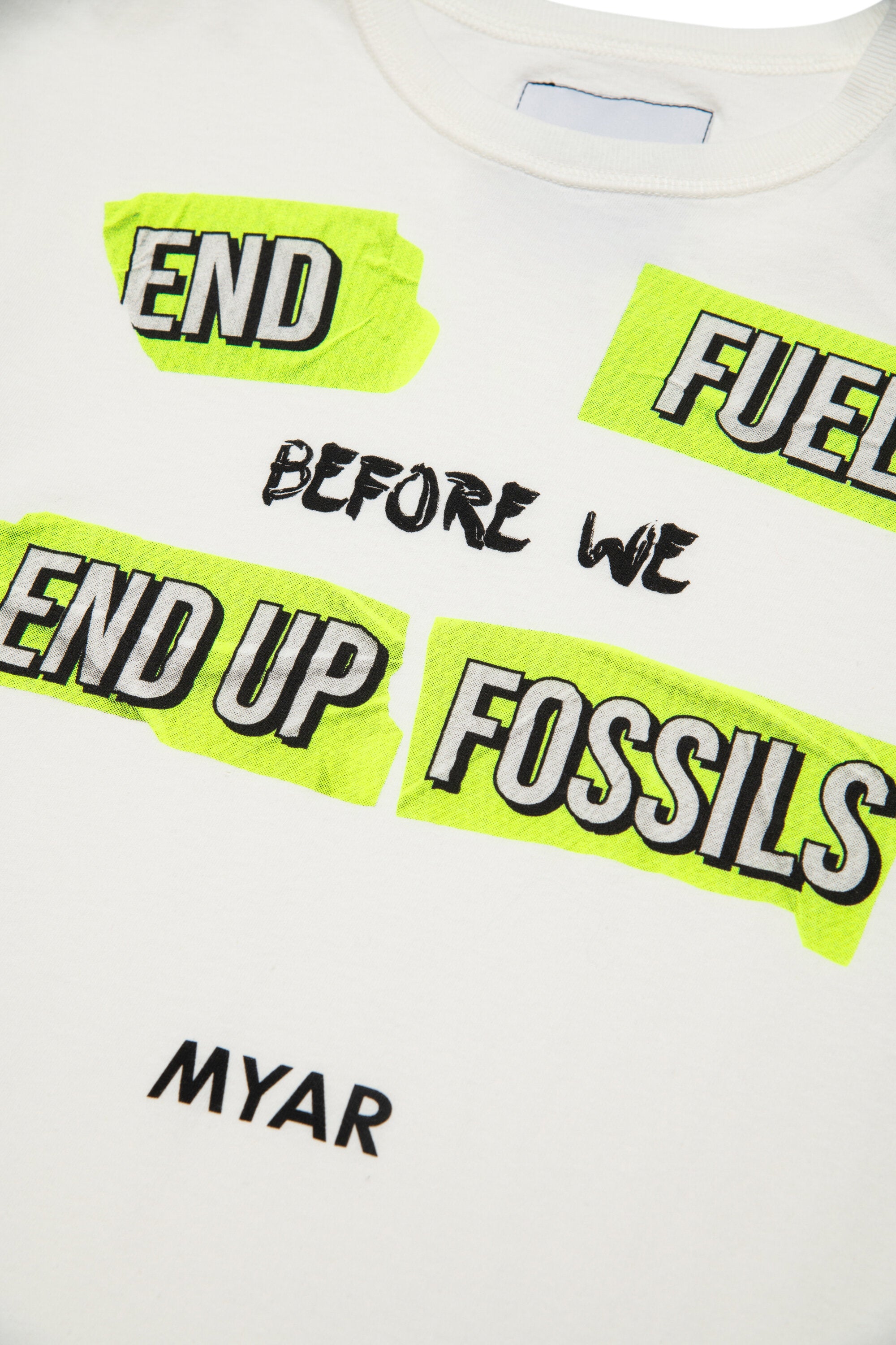 Camiseta de algodón Deadstock con gráficos de Before