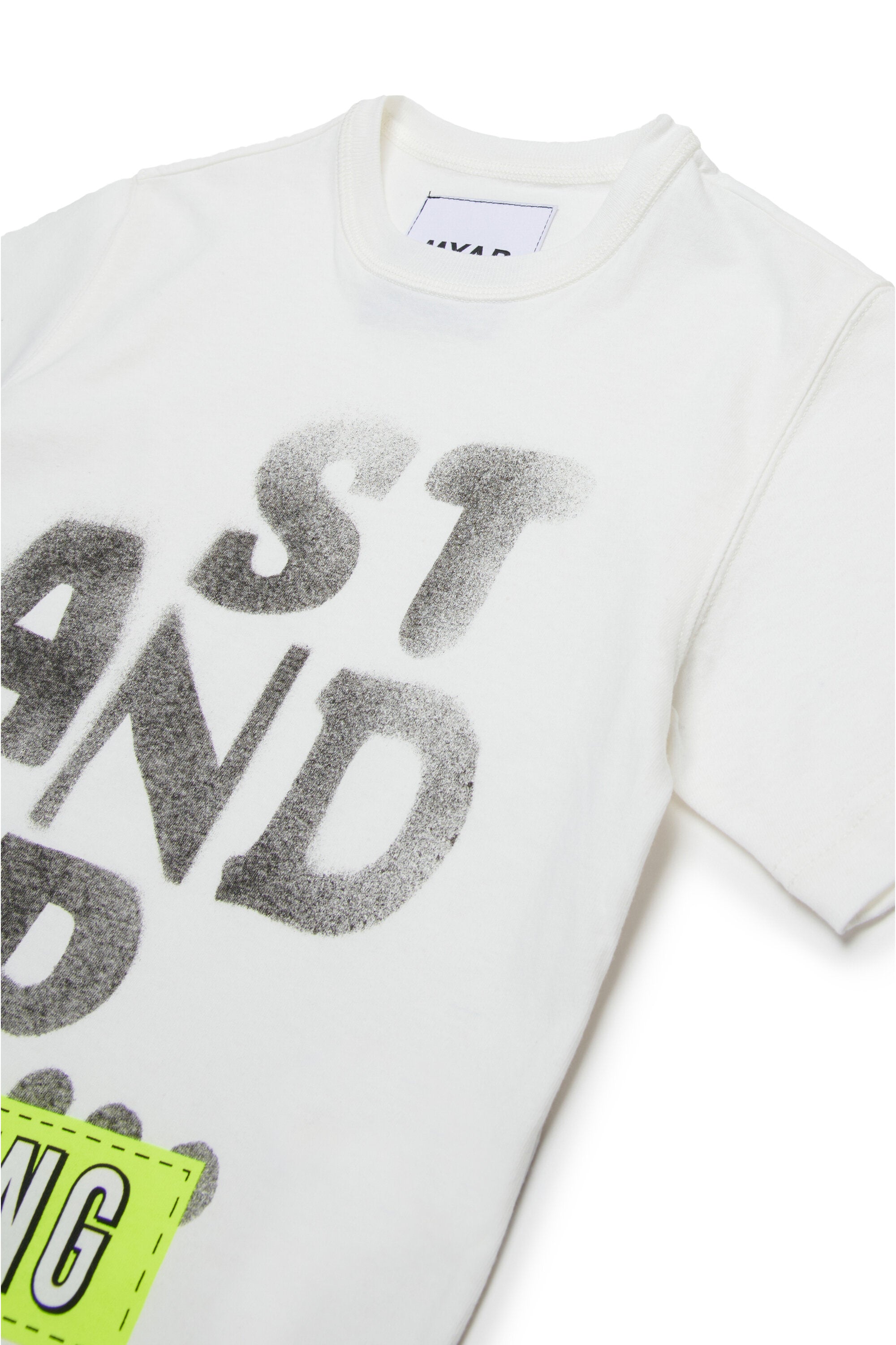 Camiseta de algodón Deadstock con gráficos Stand up