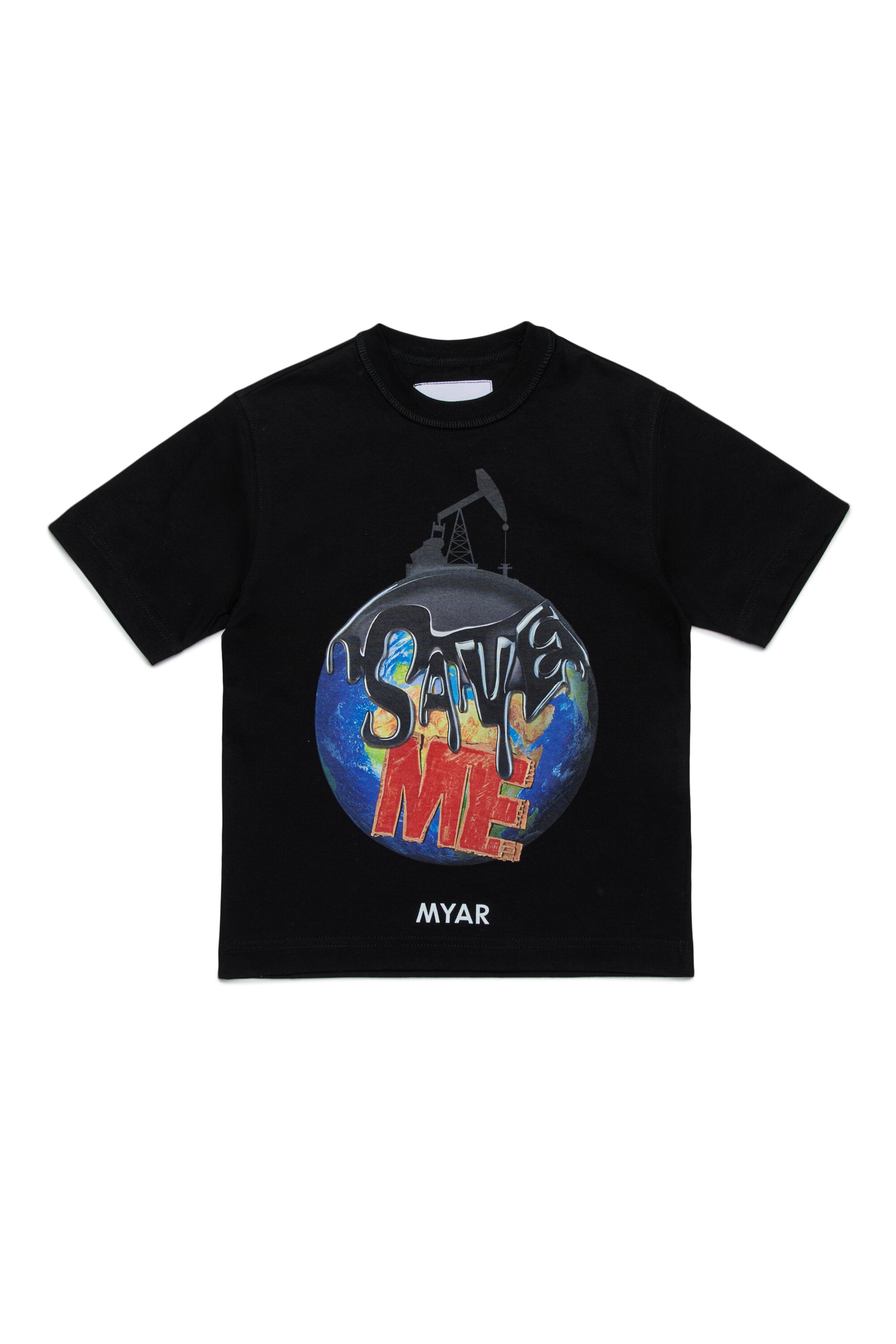Camiseta de algodón Deadstock con gráficos Save me