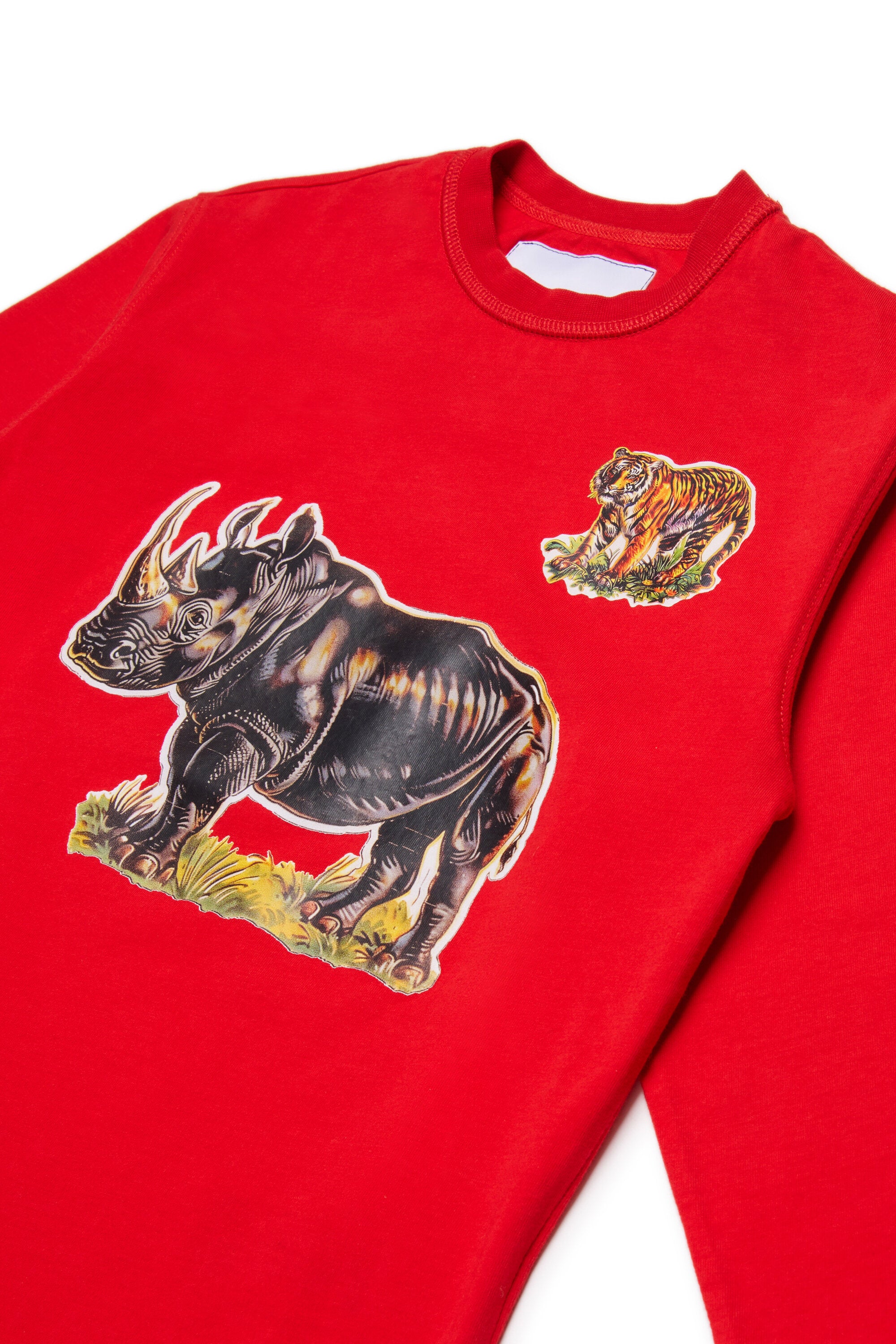 Long sleeve T-shirt with Endangered Animal Graphic print
