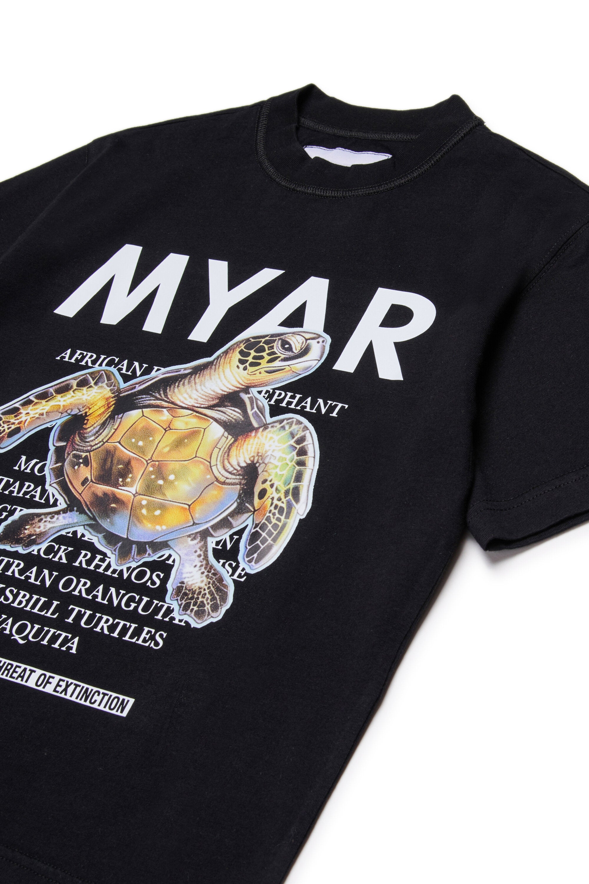 Camiseta de manga corta con estampado gráfico de animales en peligro