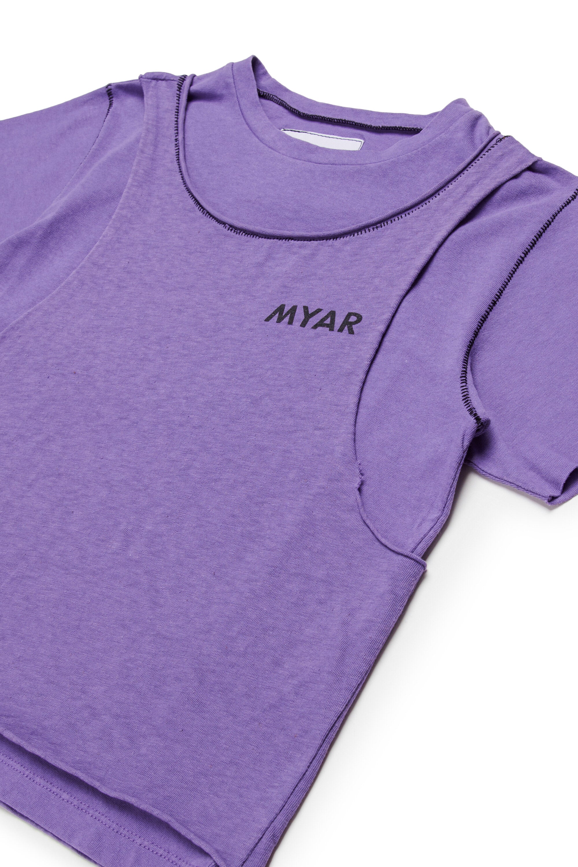 Camiseta de cuello redondo con logo