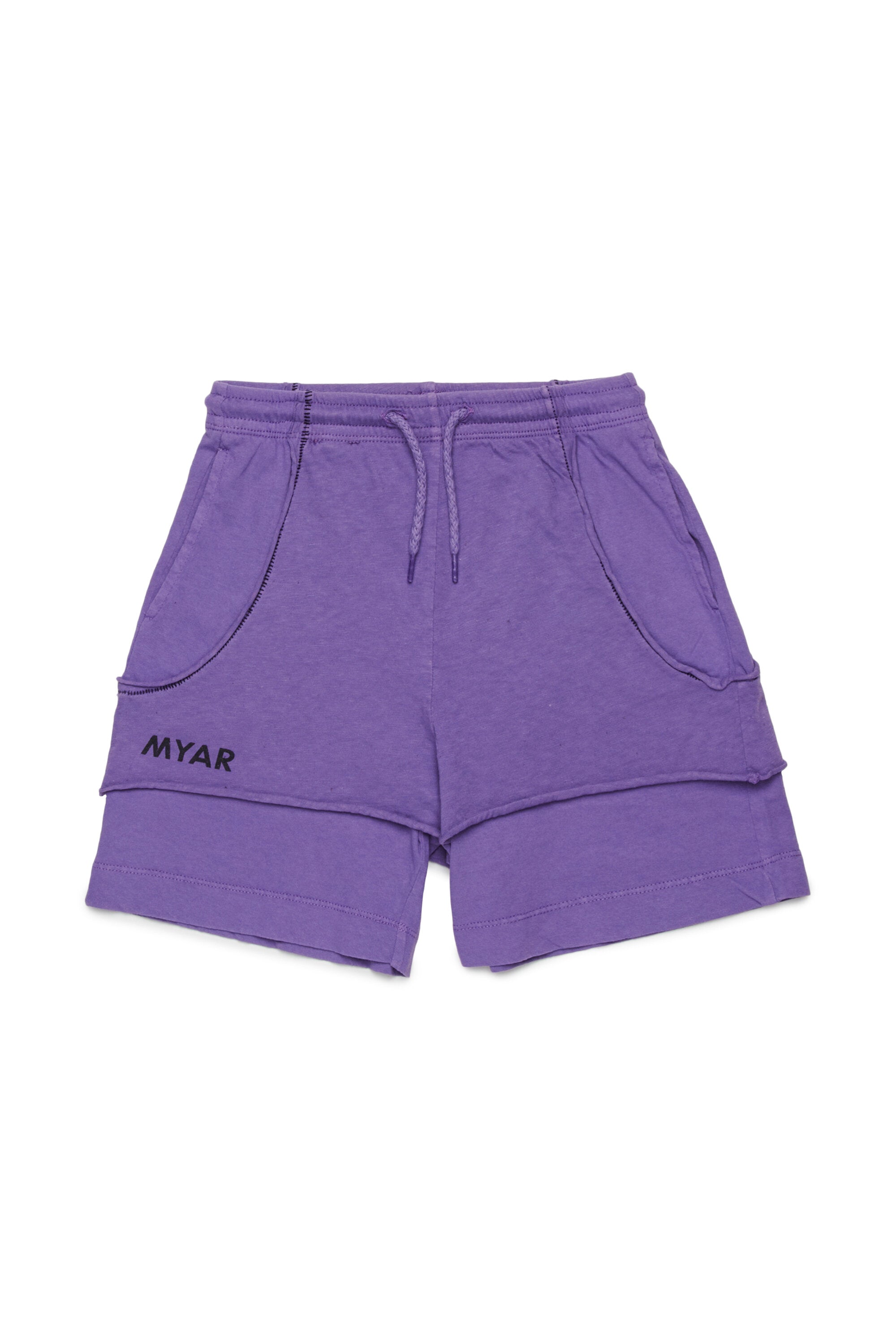 Fleece shorts with logo