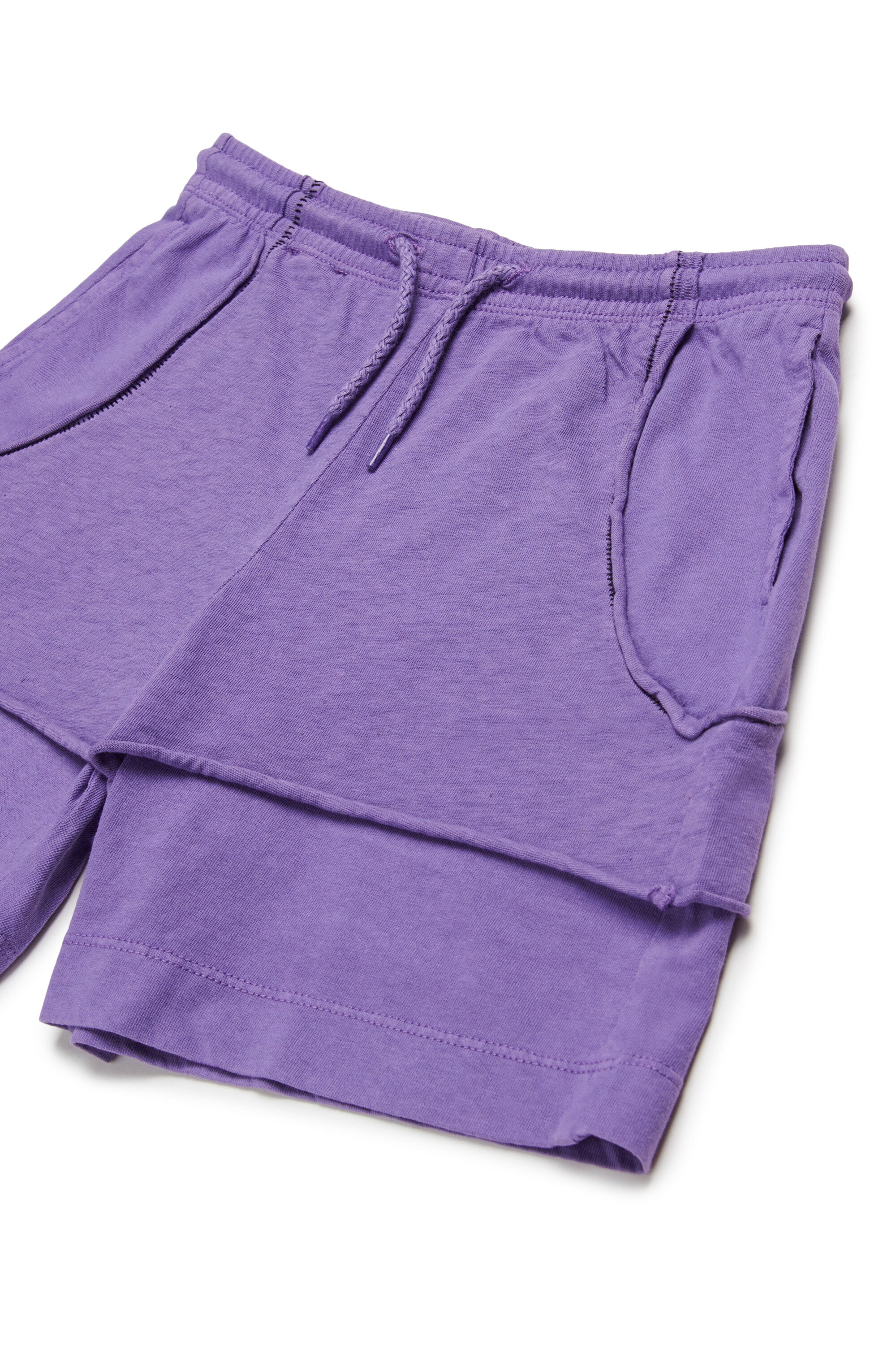 Fleece shorts with logo