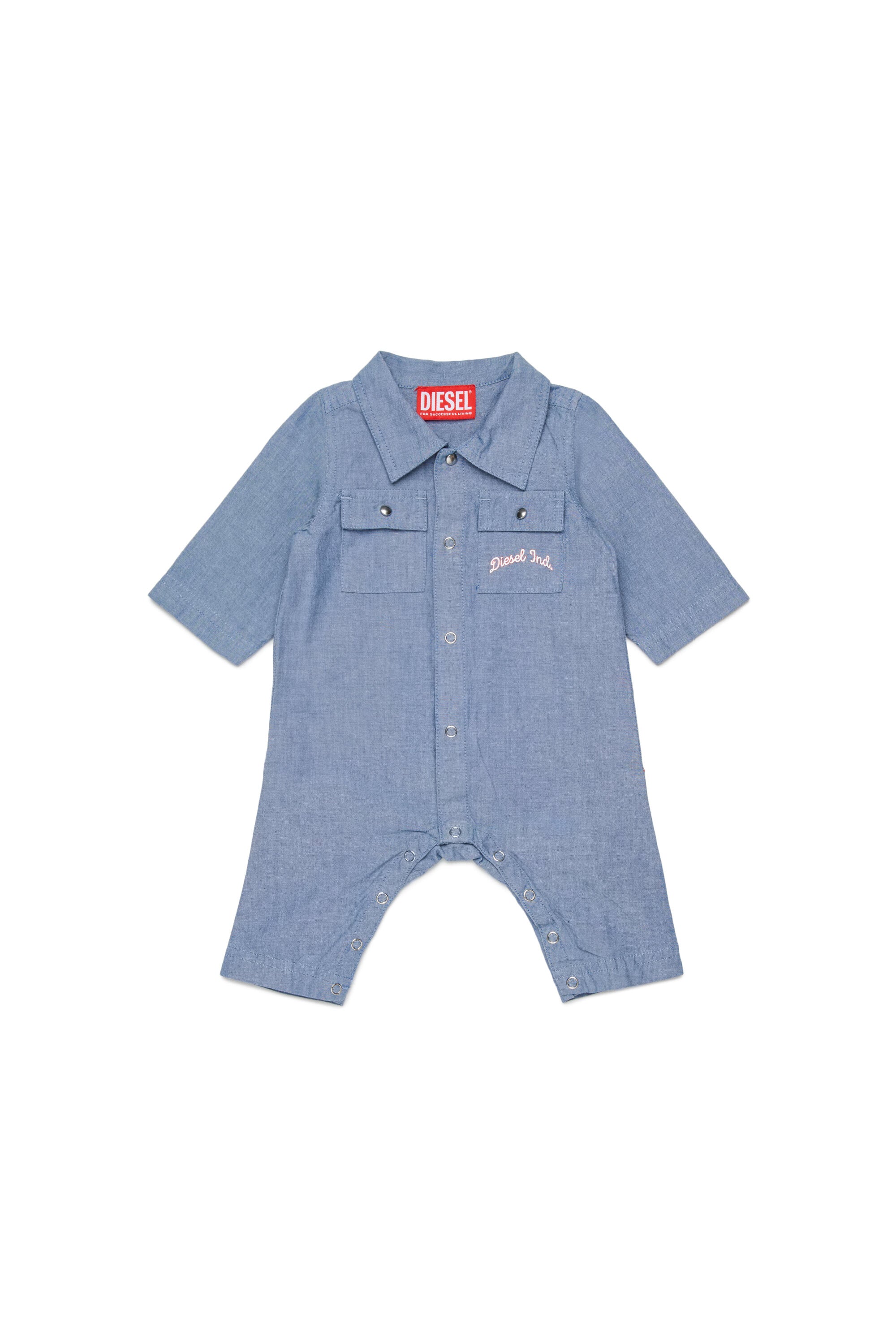 Shirt jumpsuit with logo