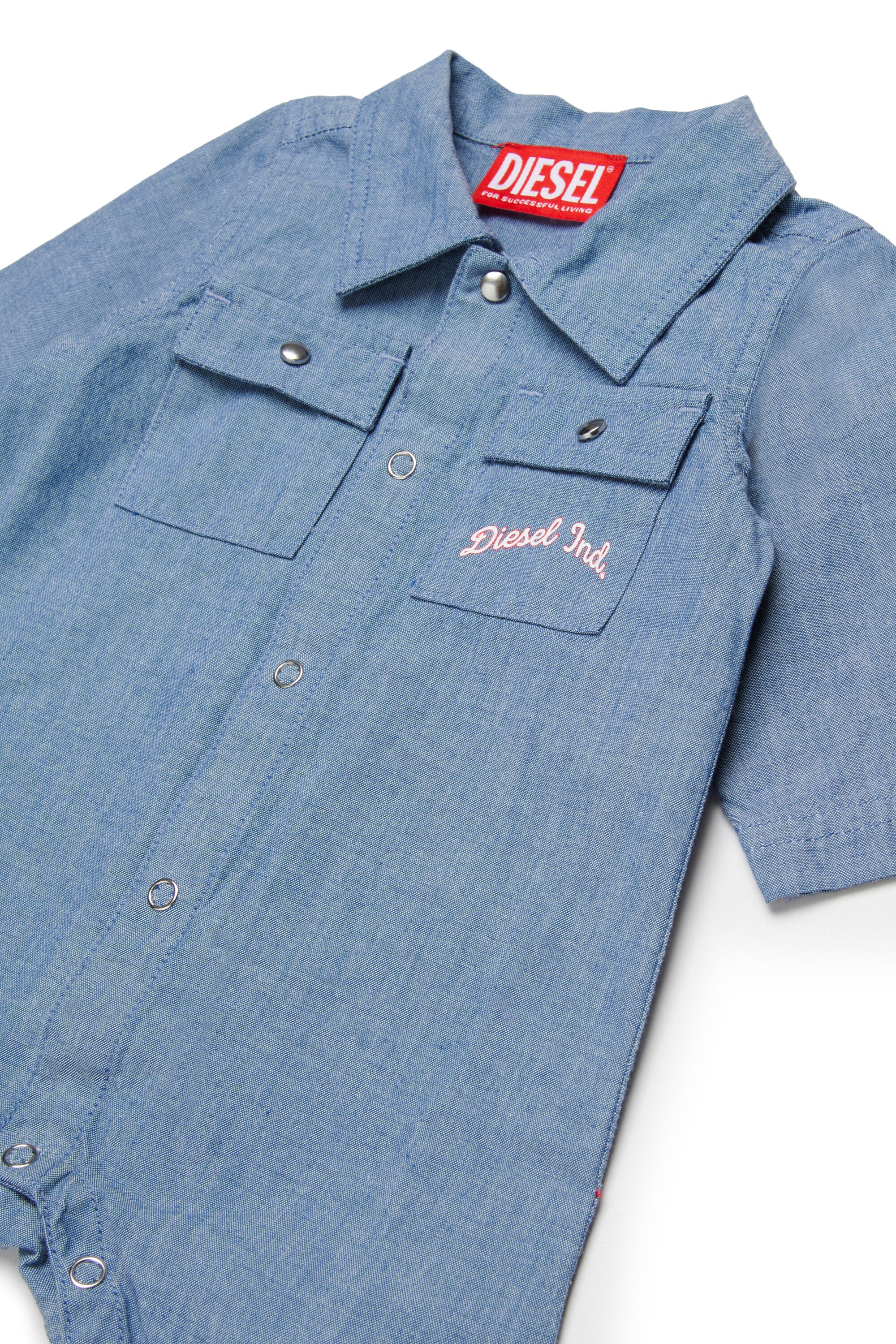 Shirt jumpsuit with logo