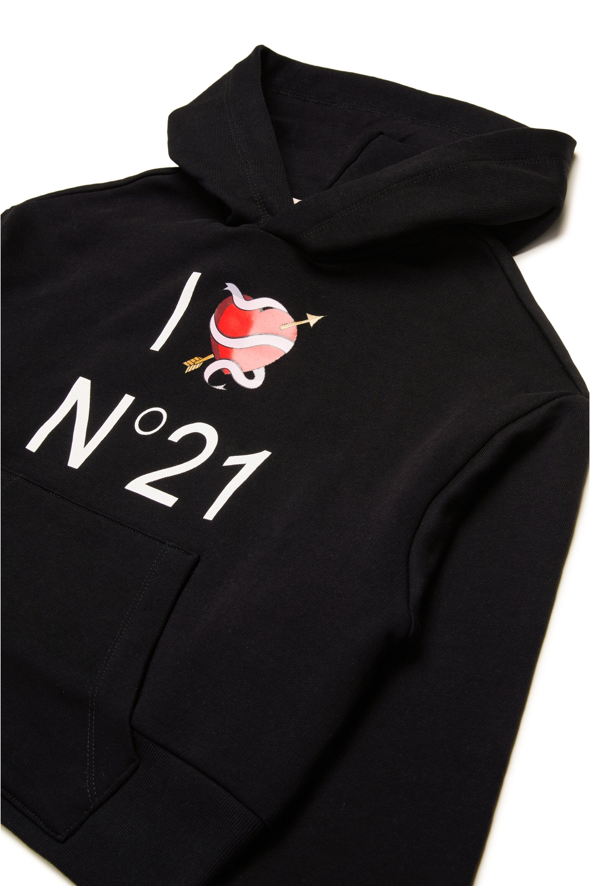 Sweatshirt with I Love N°21 graphics