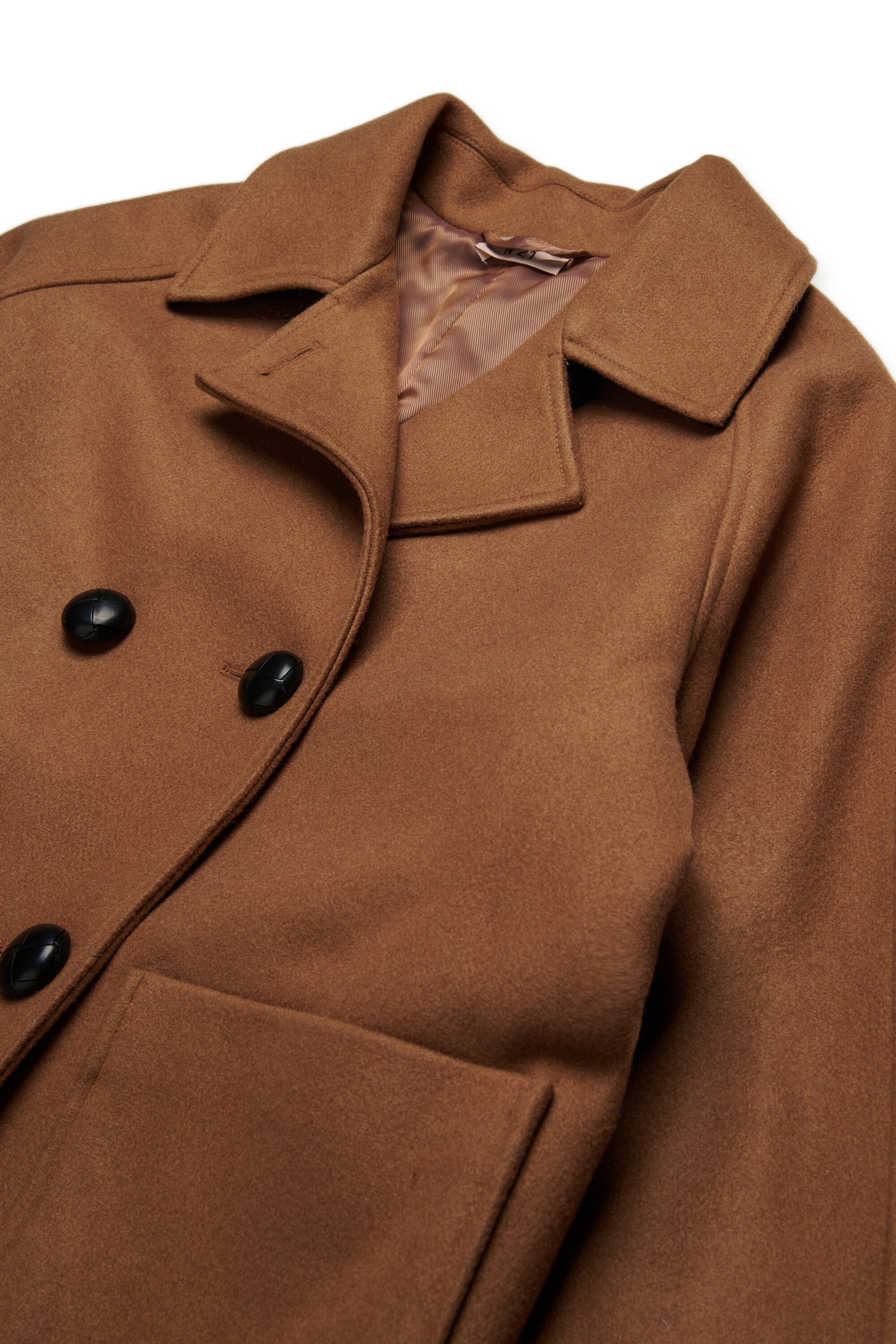 Double-breasted egg-shape cloth coat