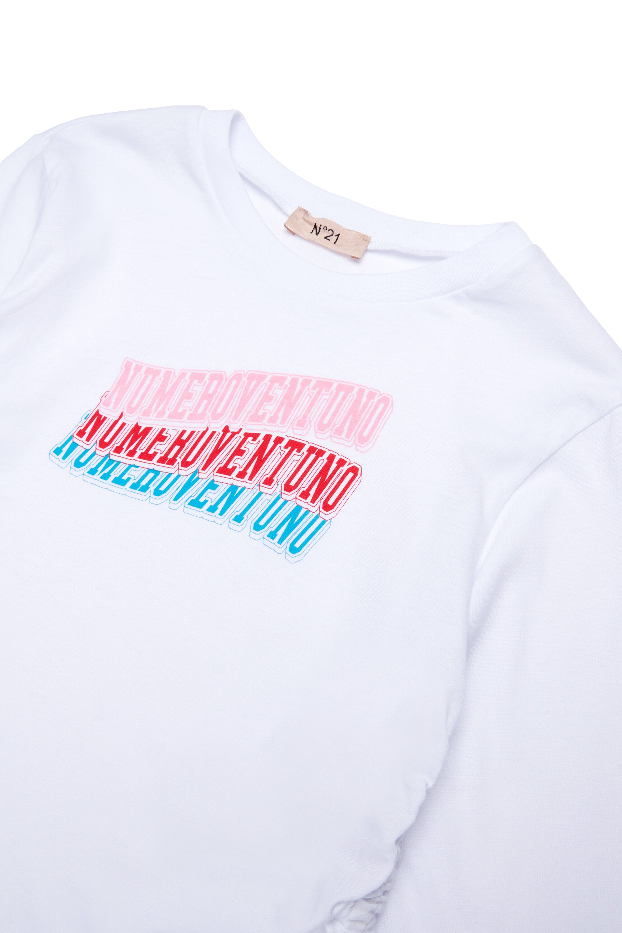 Camiseta de manga larga de jersey con gráficos multicolores