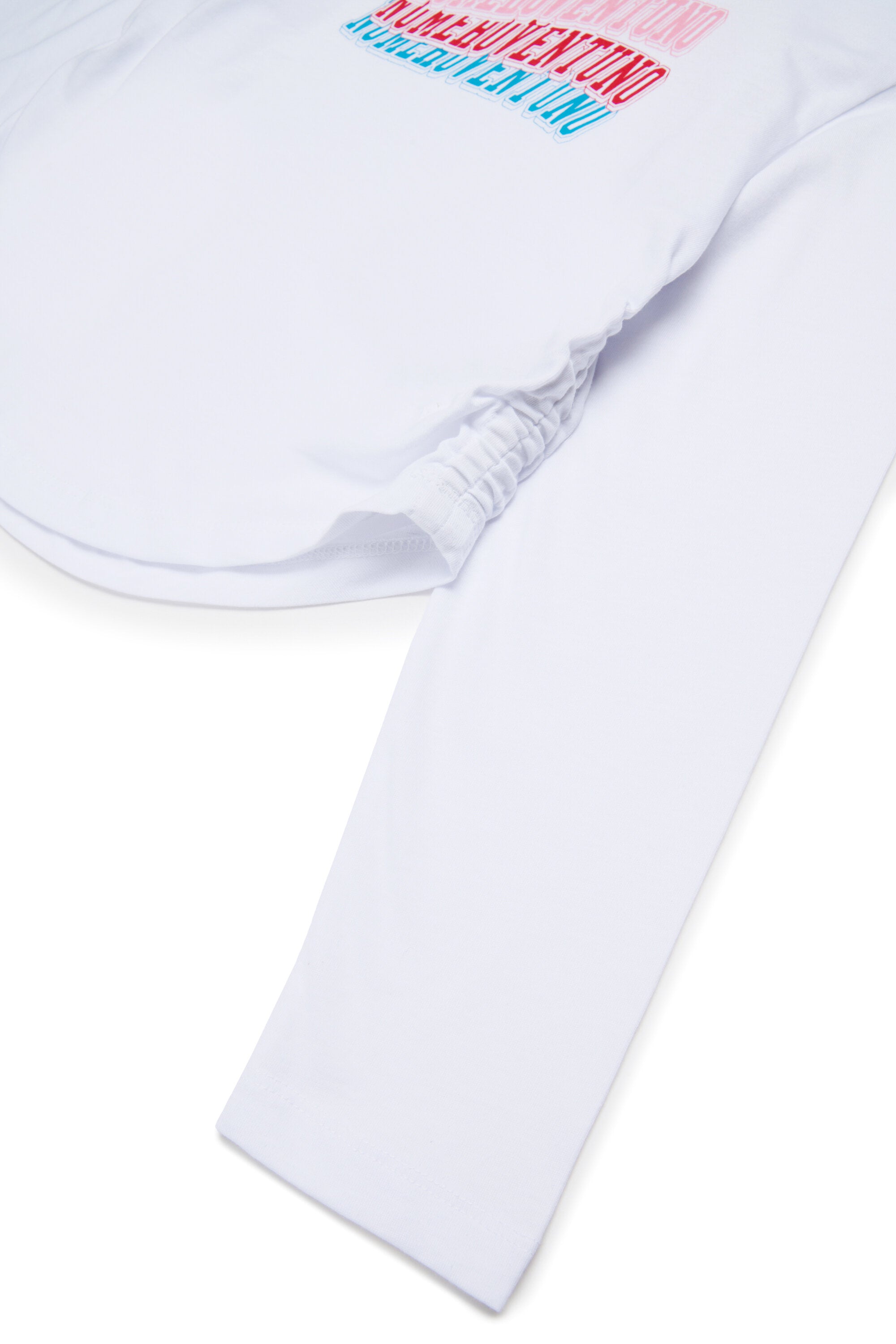 Camiseta de manga larga de jersey con gráficos multicolores