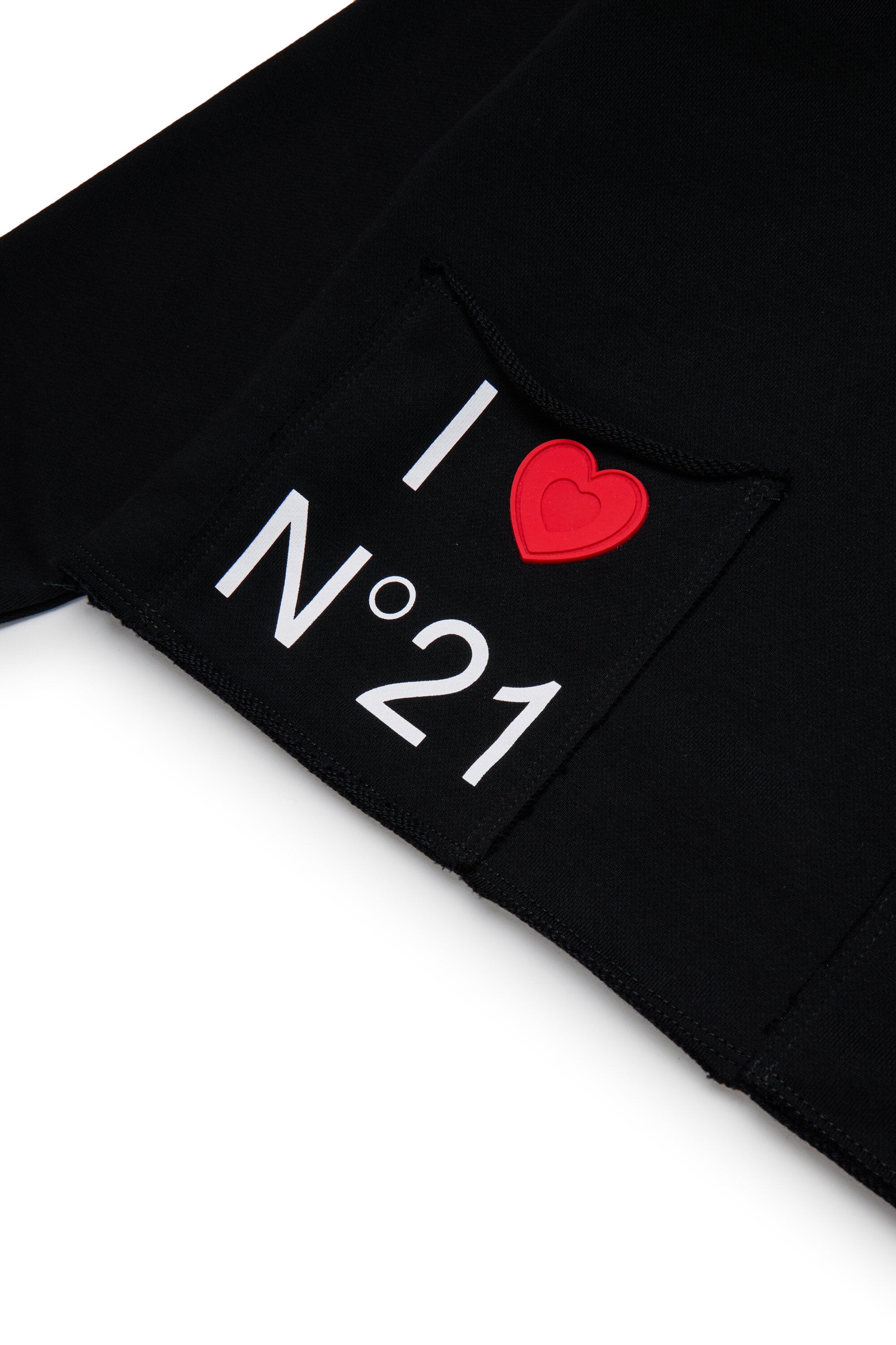 Sudadera con cremallera y estampado I Love N°21
