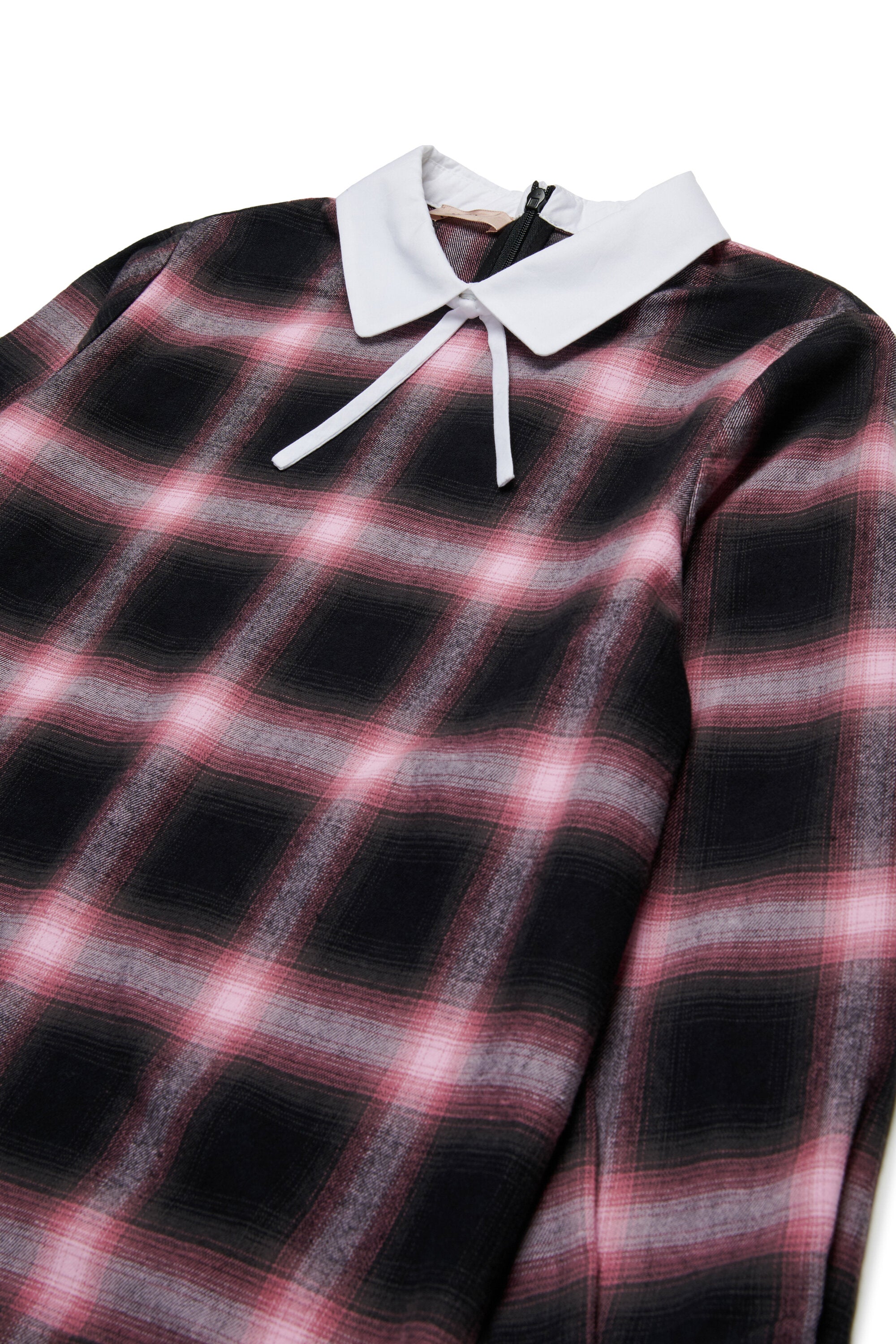 Vestido midi de franela a cuadros