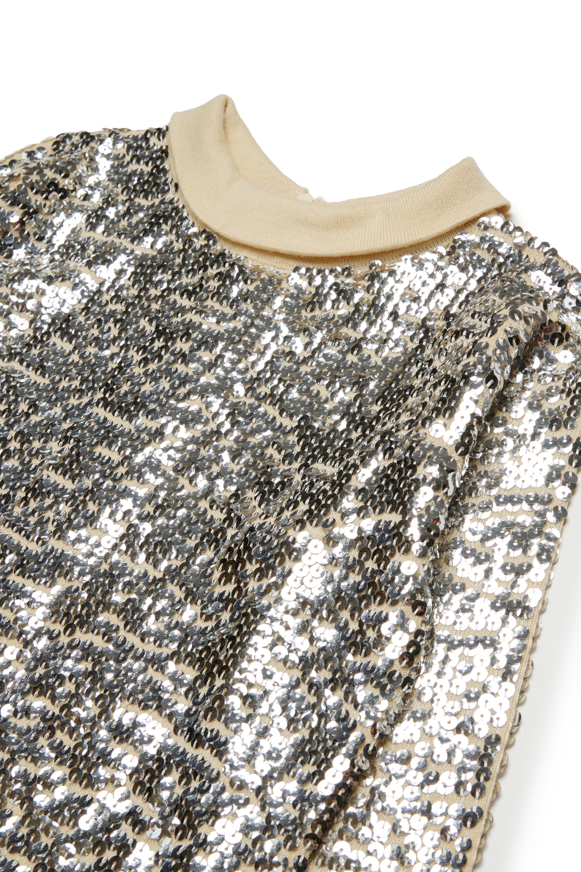 Sequined wool blend mini dress