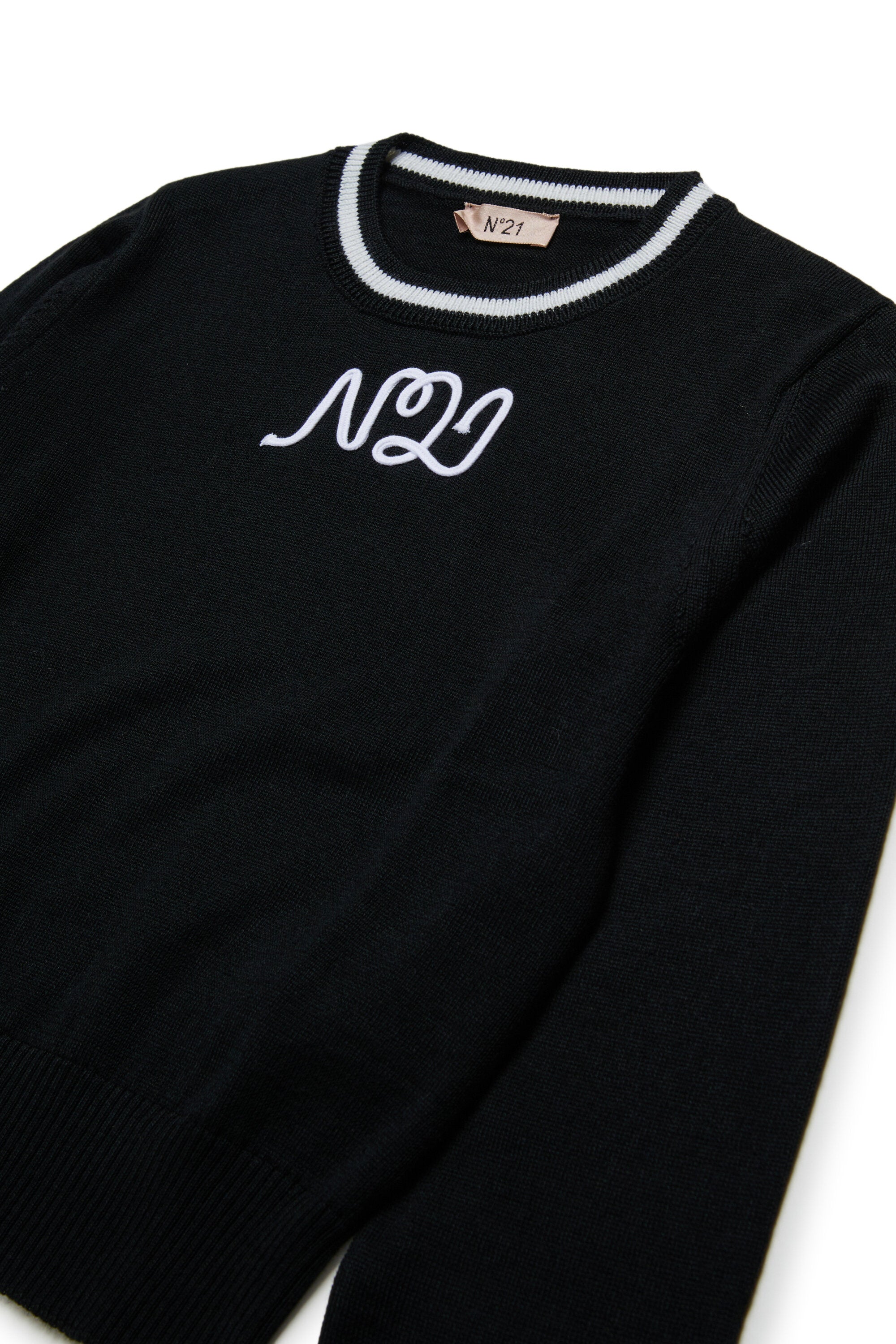 Jersey en mezcla de lana con logotipo cursiva