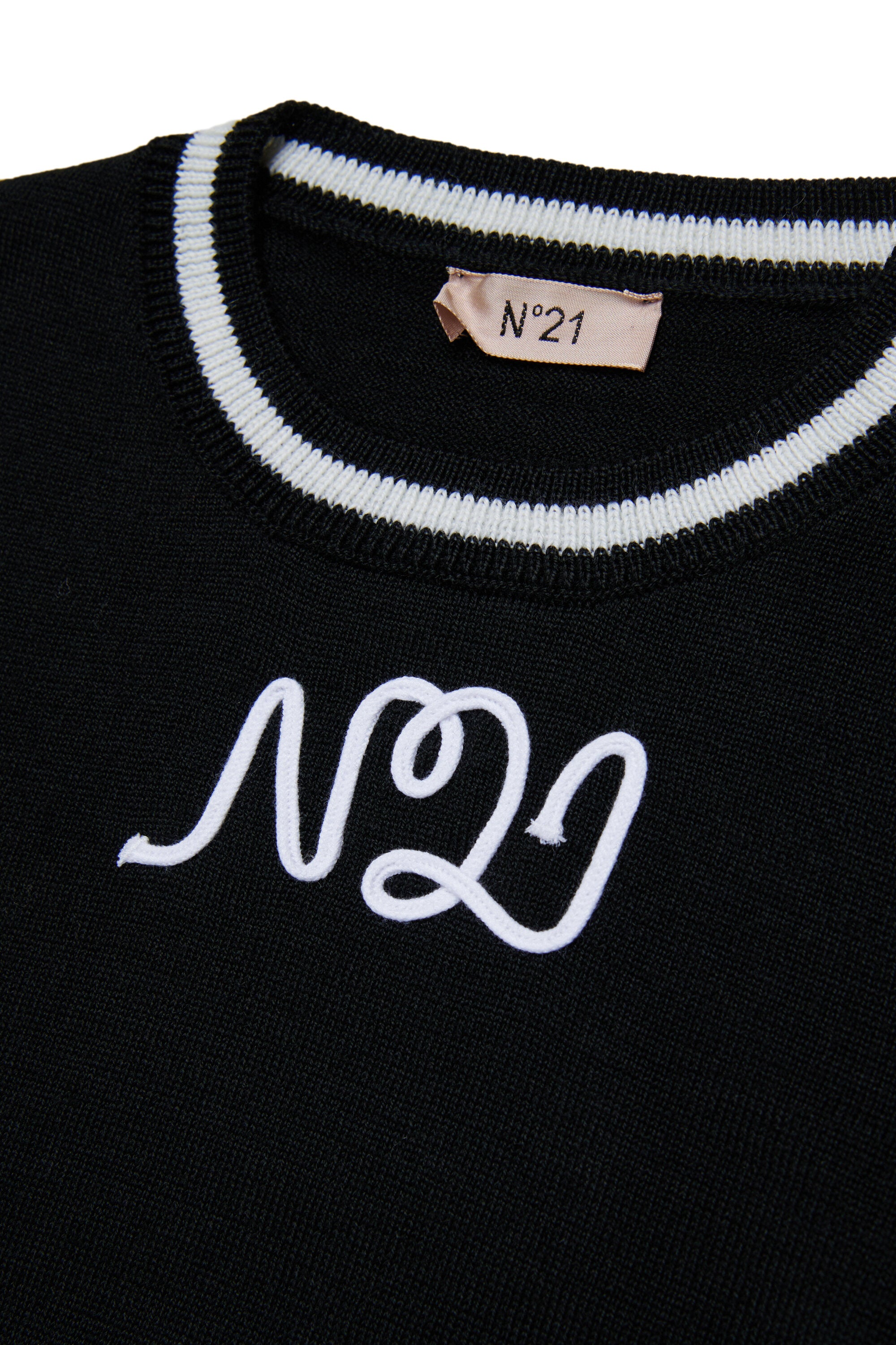 Jersey en mezcla de lana con logotipo cursiva