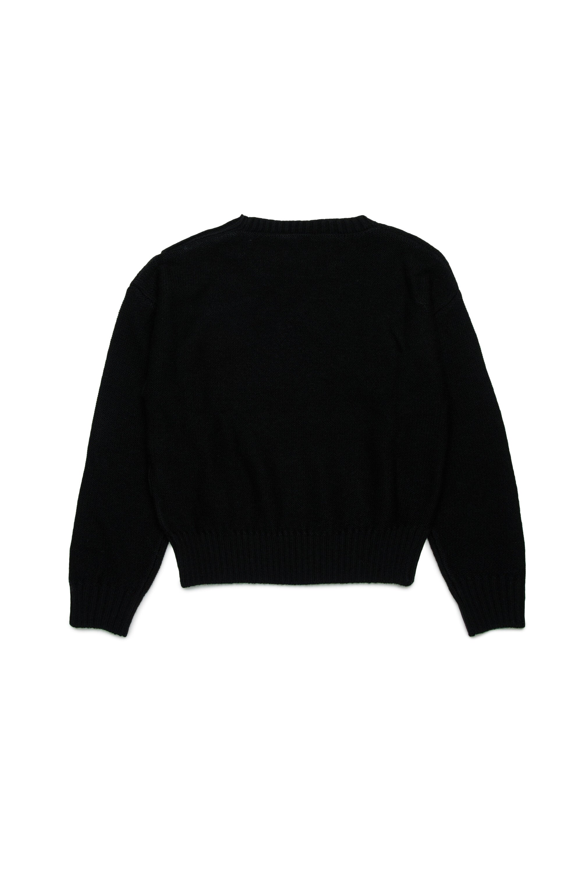 Jersey en mezcla de lana con botones joya