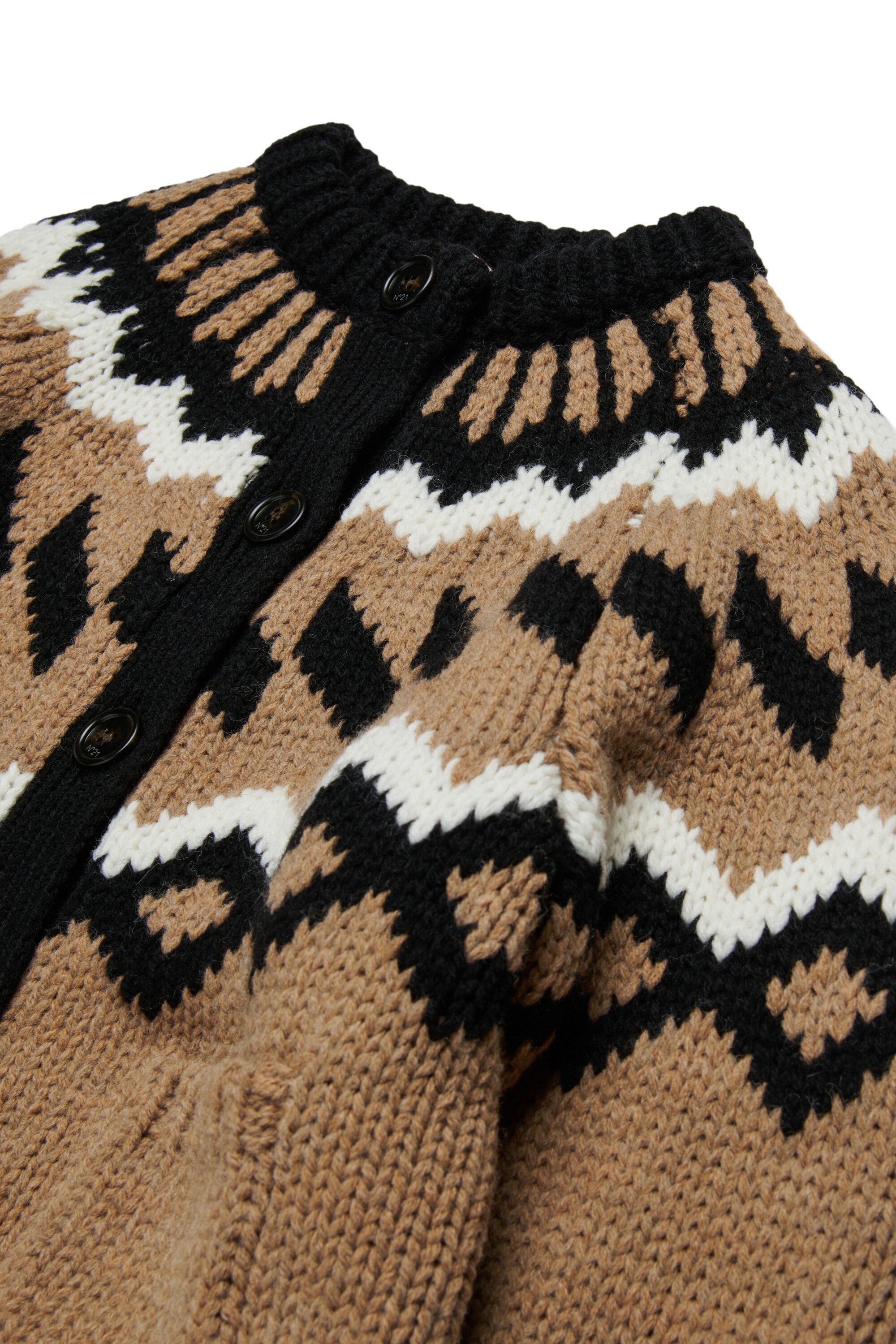 Cárdigan extragrande de mezcla de lana noruega