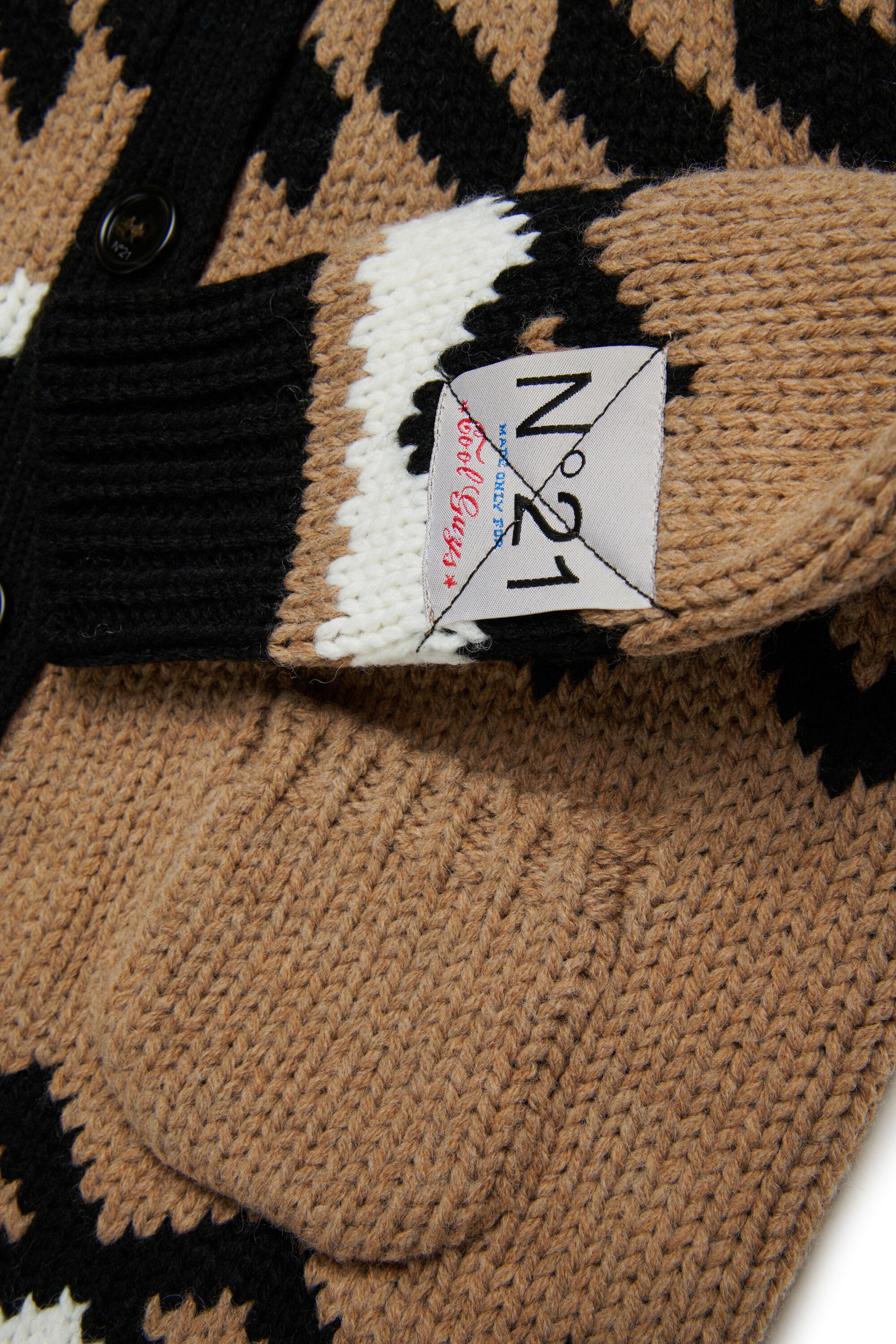 Cárdigan extragrande de mezcla de lana noruega