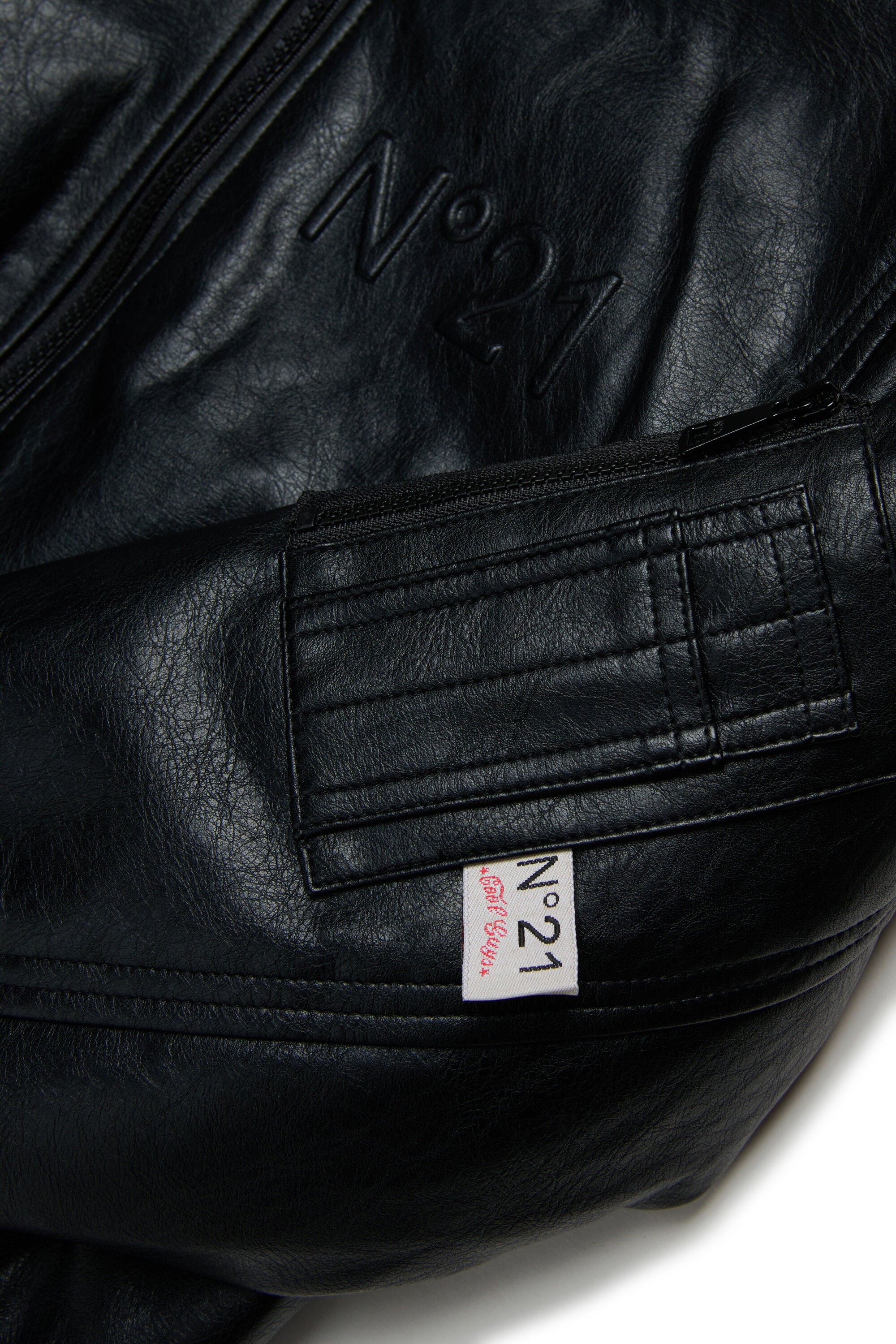 Chaqueta bomber de tejido revestido con logotipo