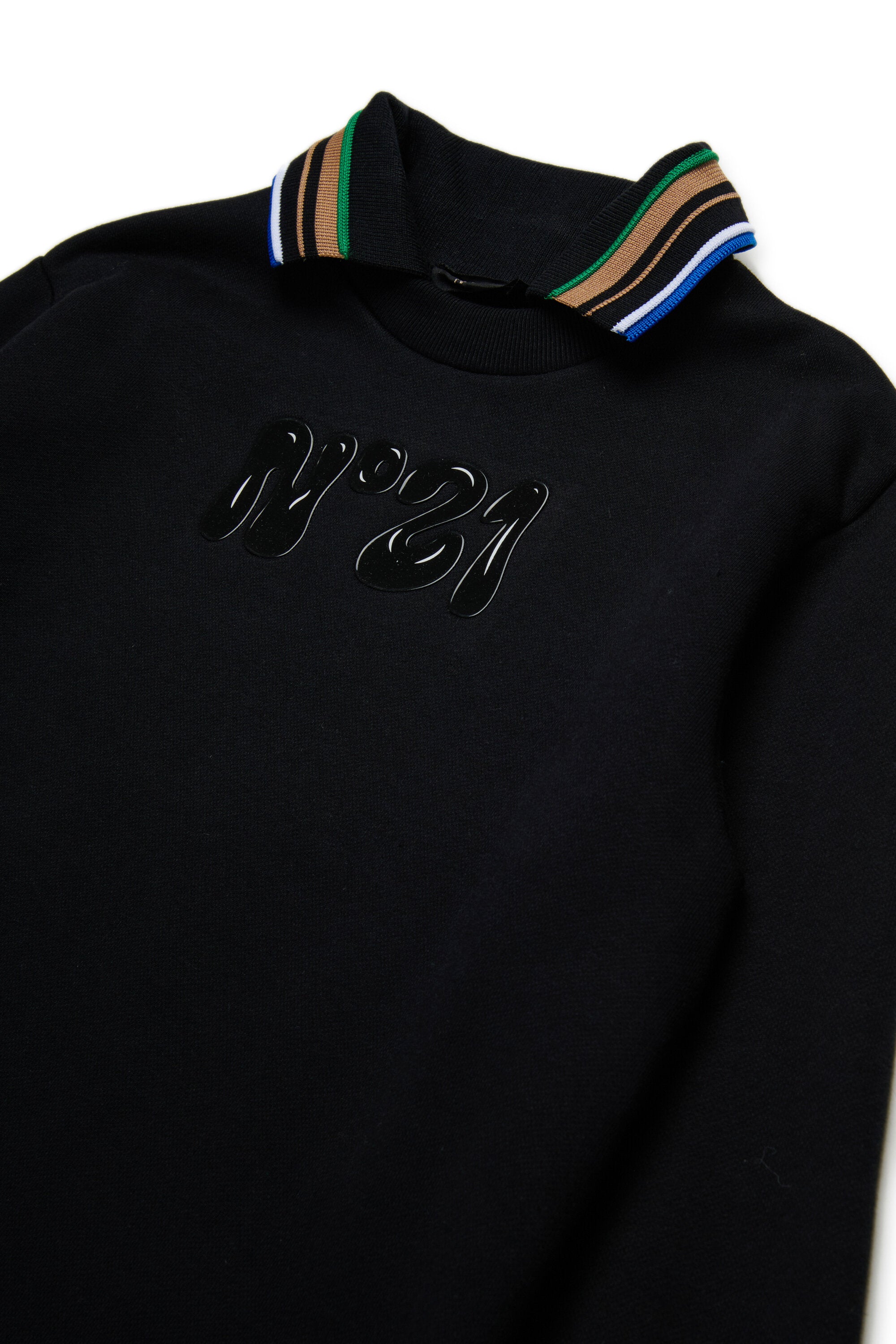 Sudadera con cuello de polo multicolor y logotipo