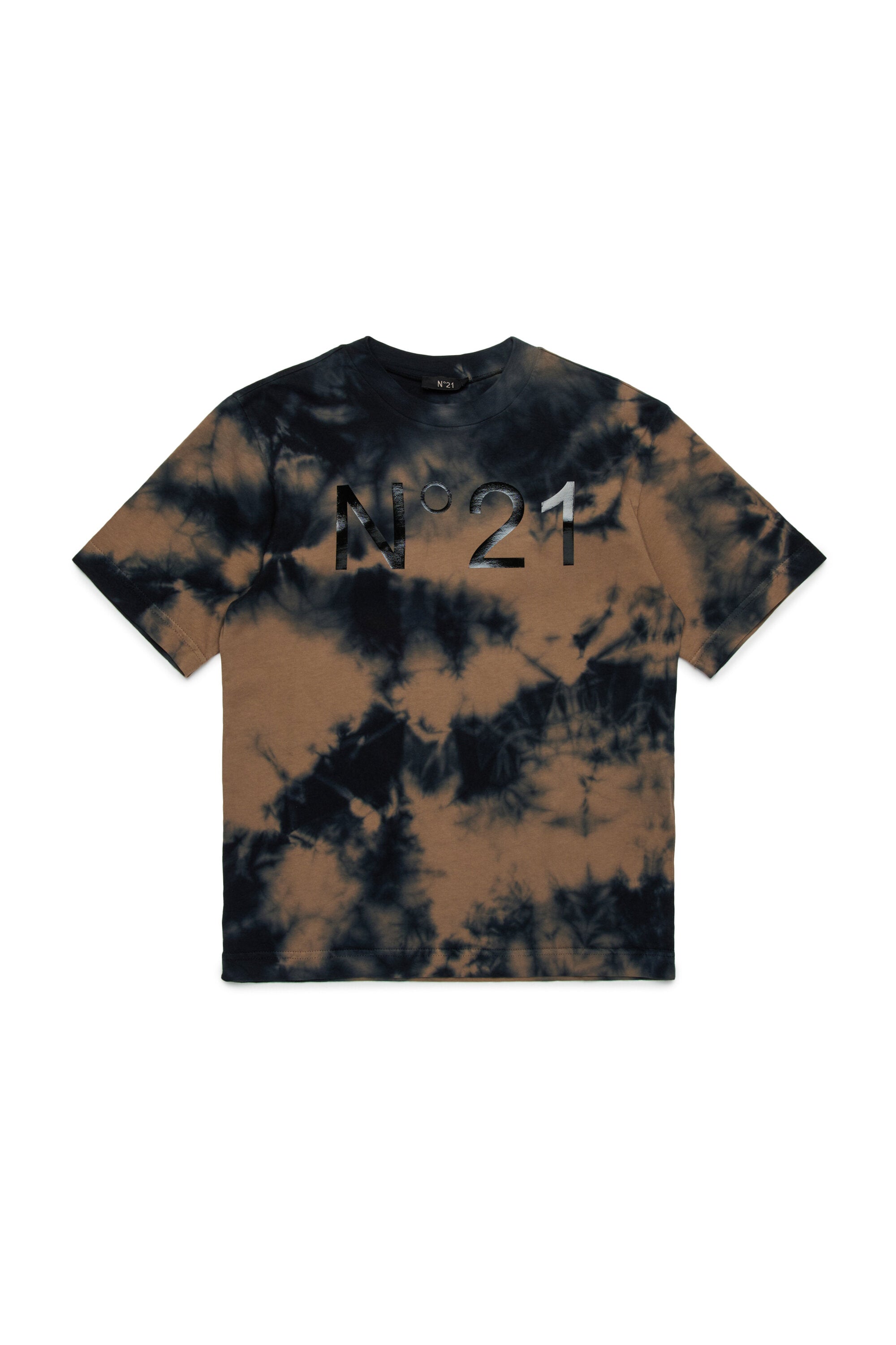 Tie-dye jersey T-shirt with logo