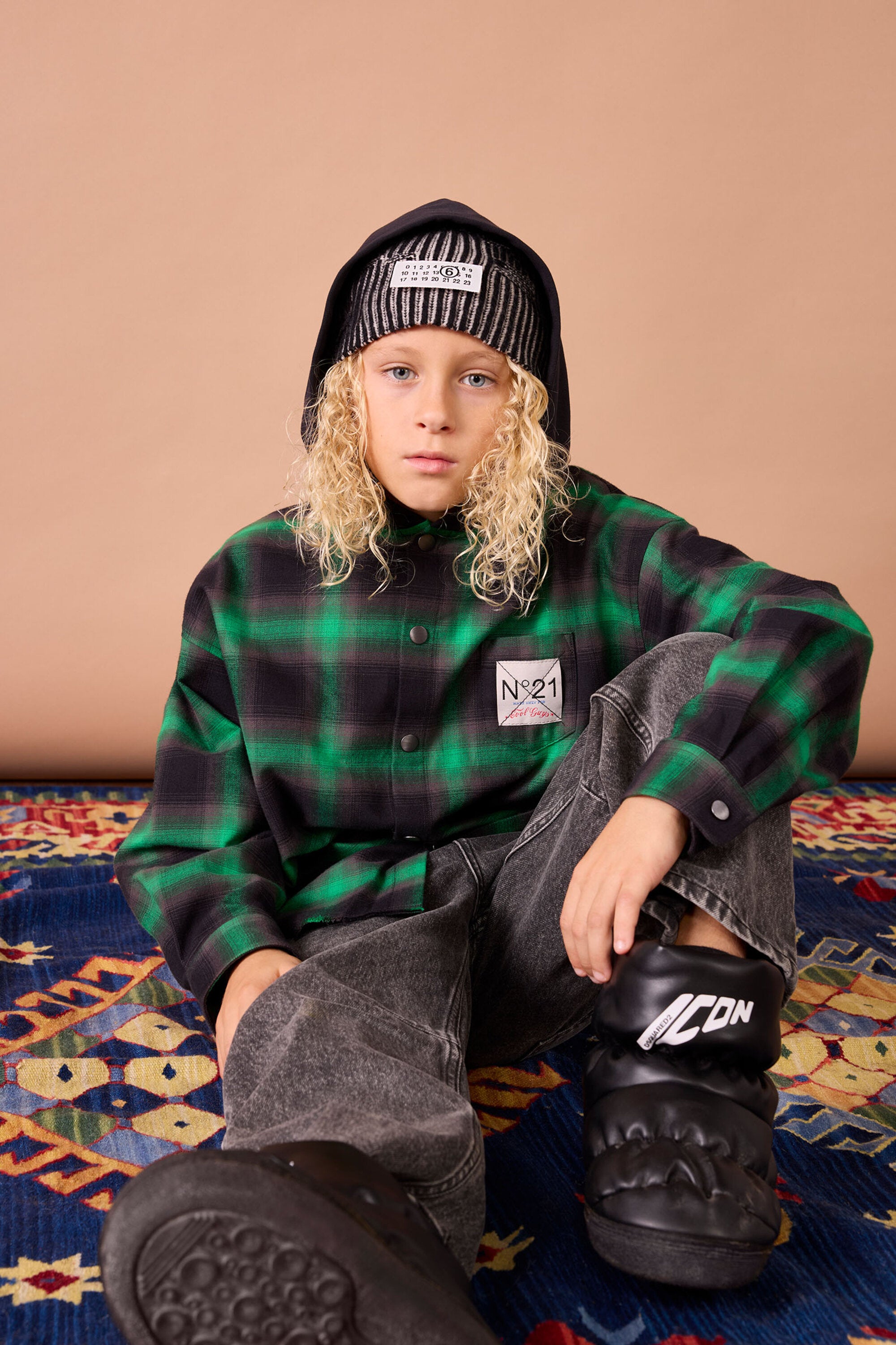 Plaid flannel overshirt