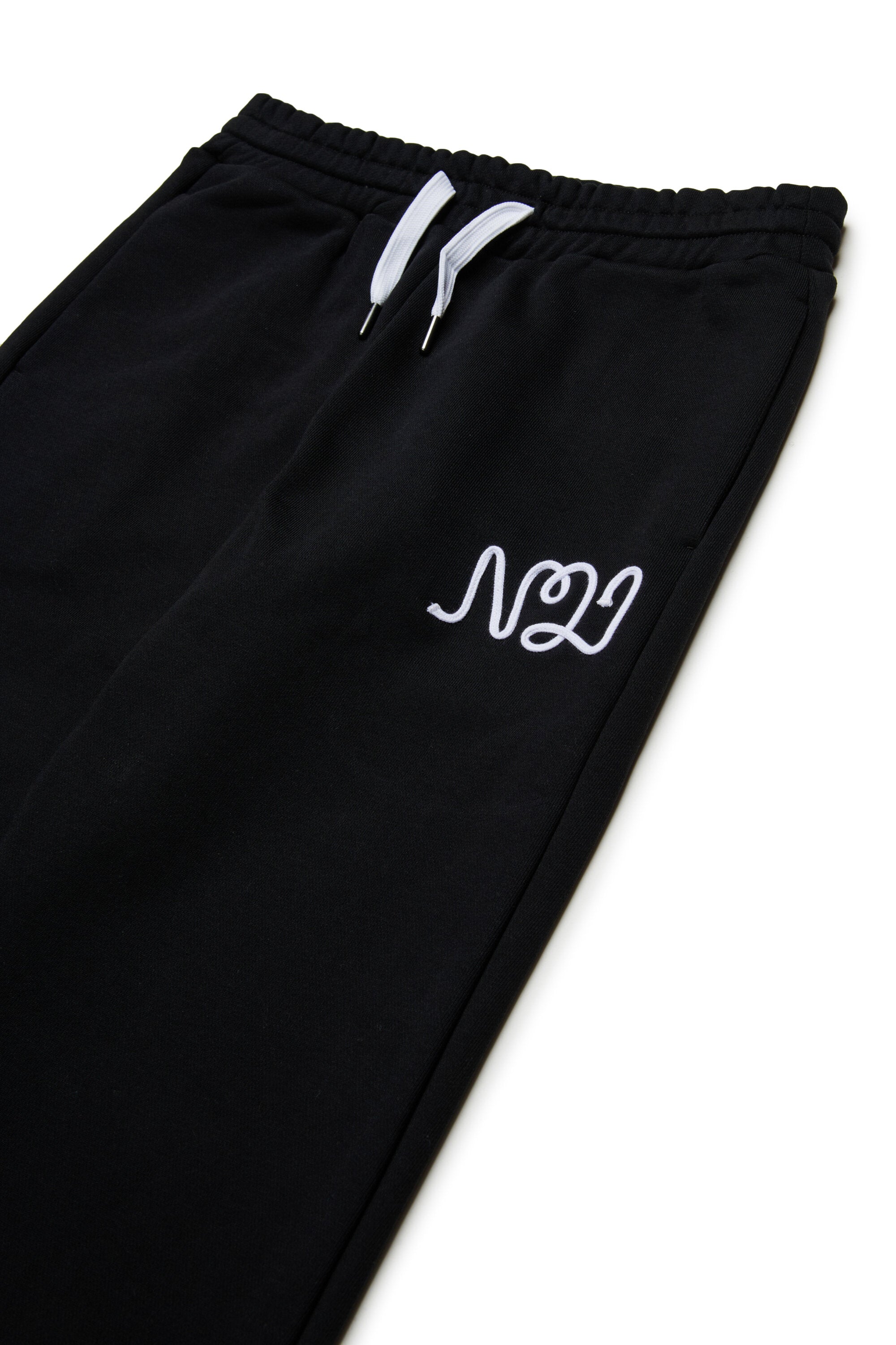 Pantalones deportivos de felpa con logo cursiva