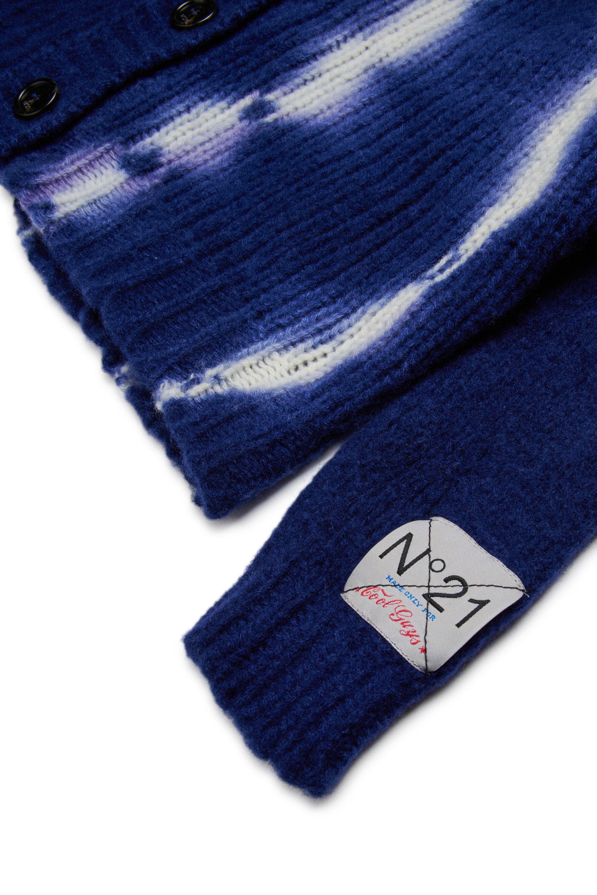 Cárdigan de lana tie-dye