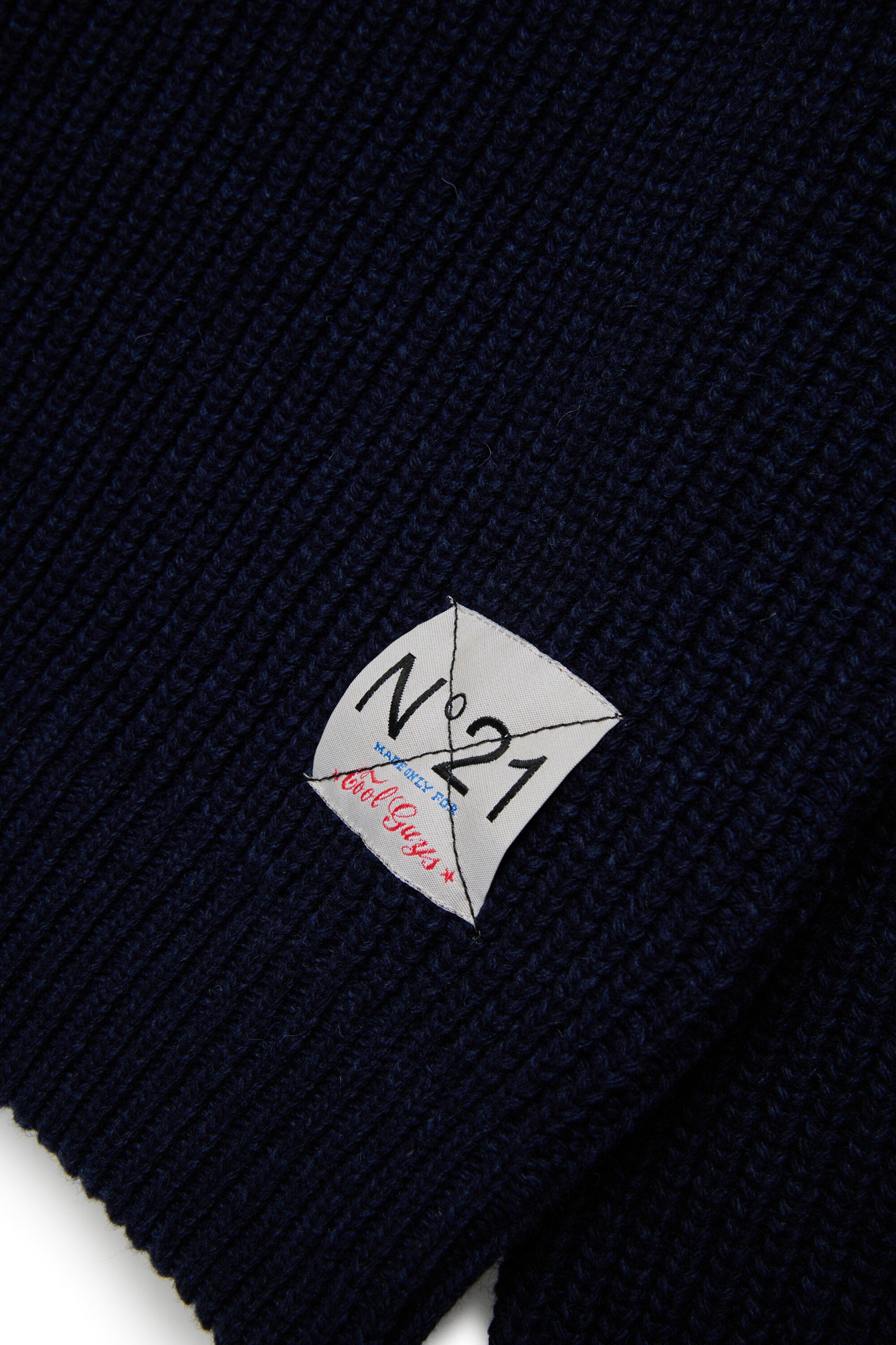 Jersey de punto de lana con capucha en contraste