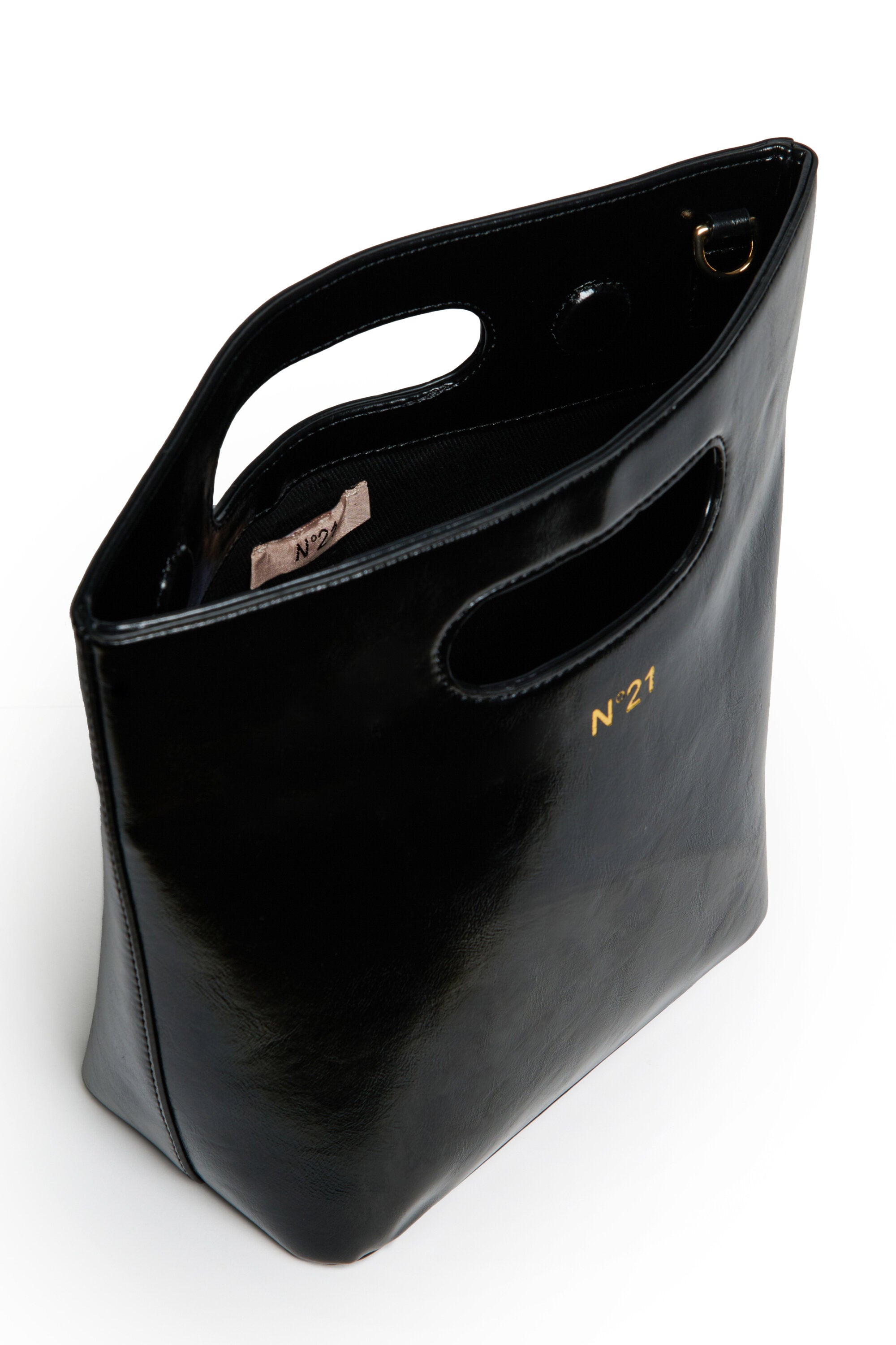 Bolso cubo de tela recubierta