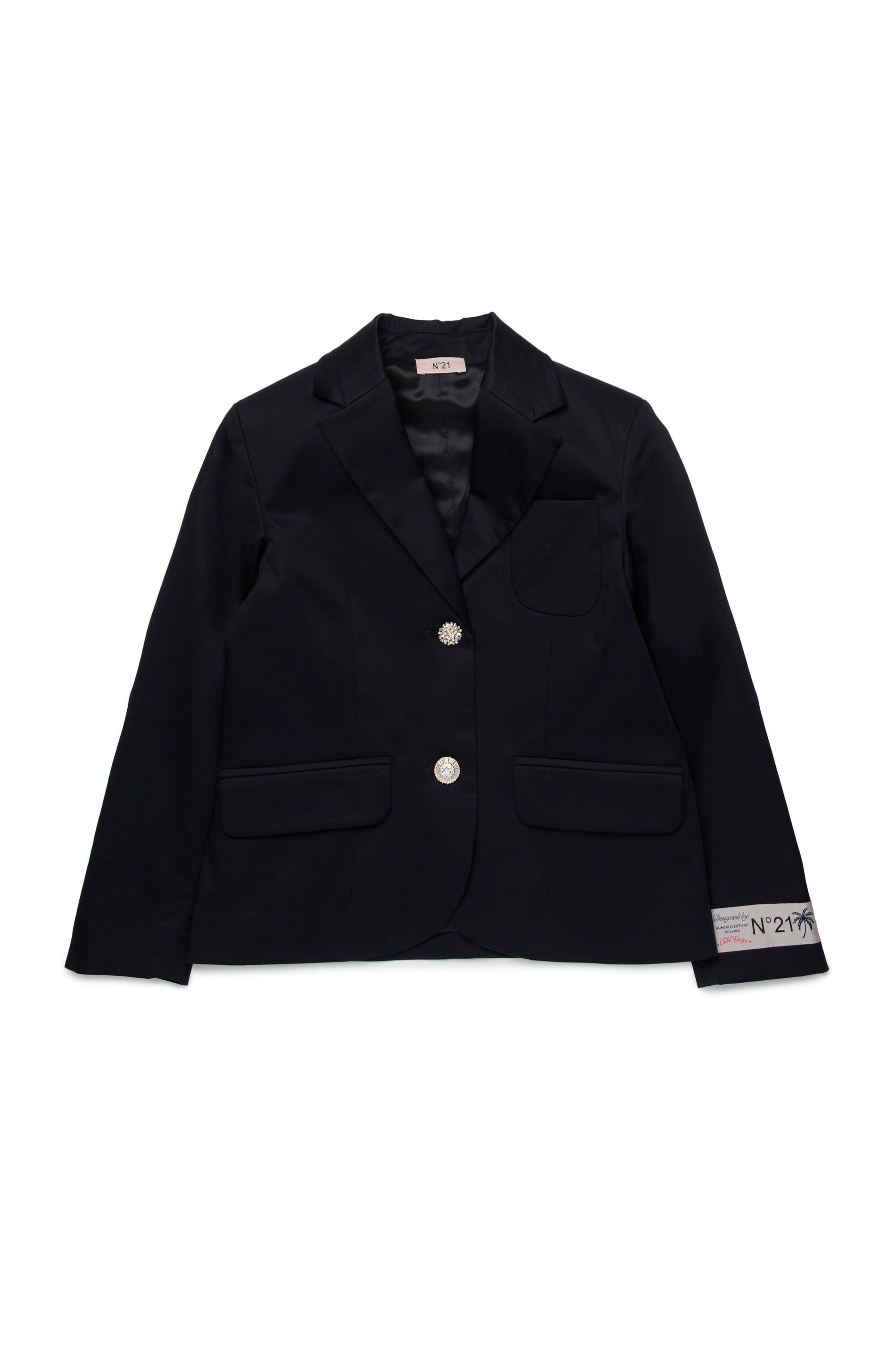 Blazer jacket with jeweled details