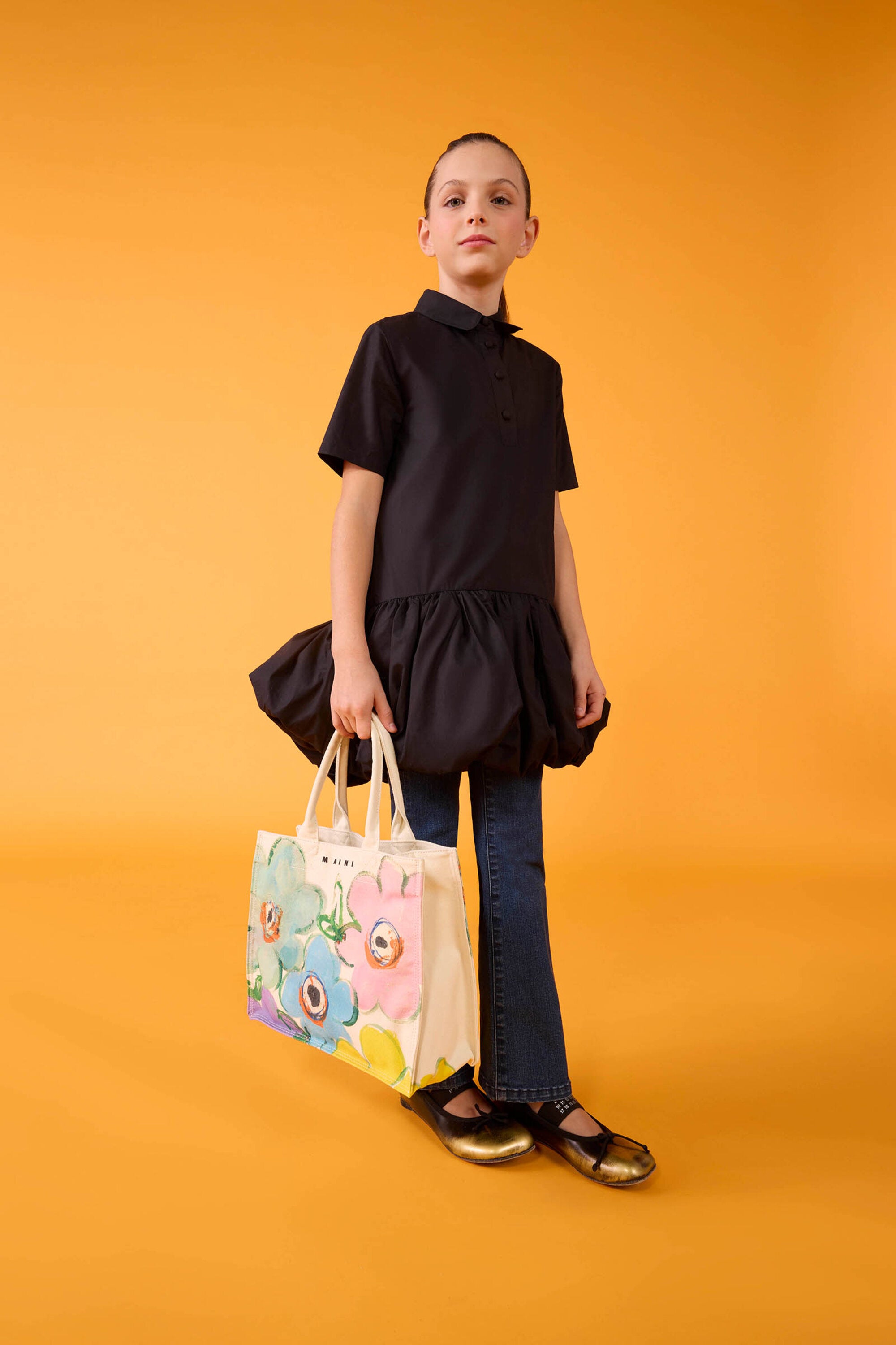 Shirt dress with logo